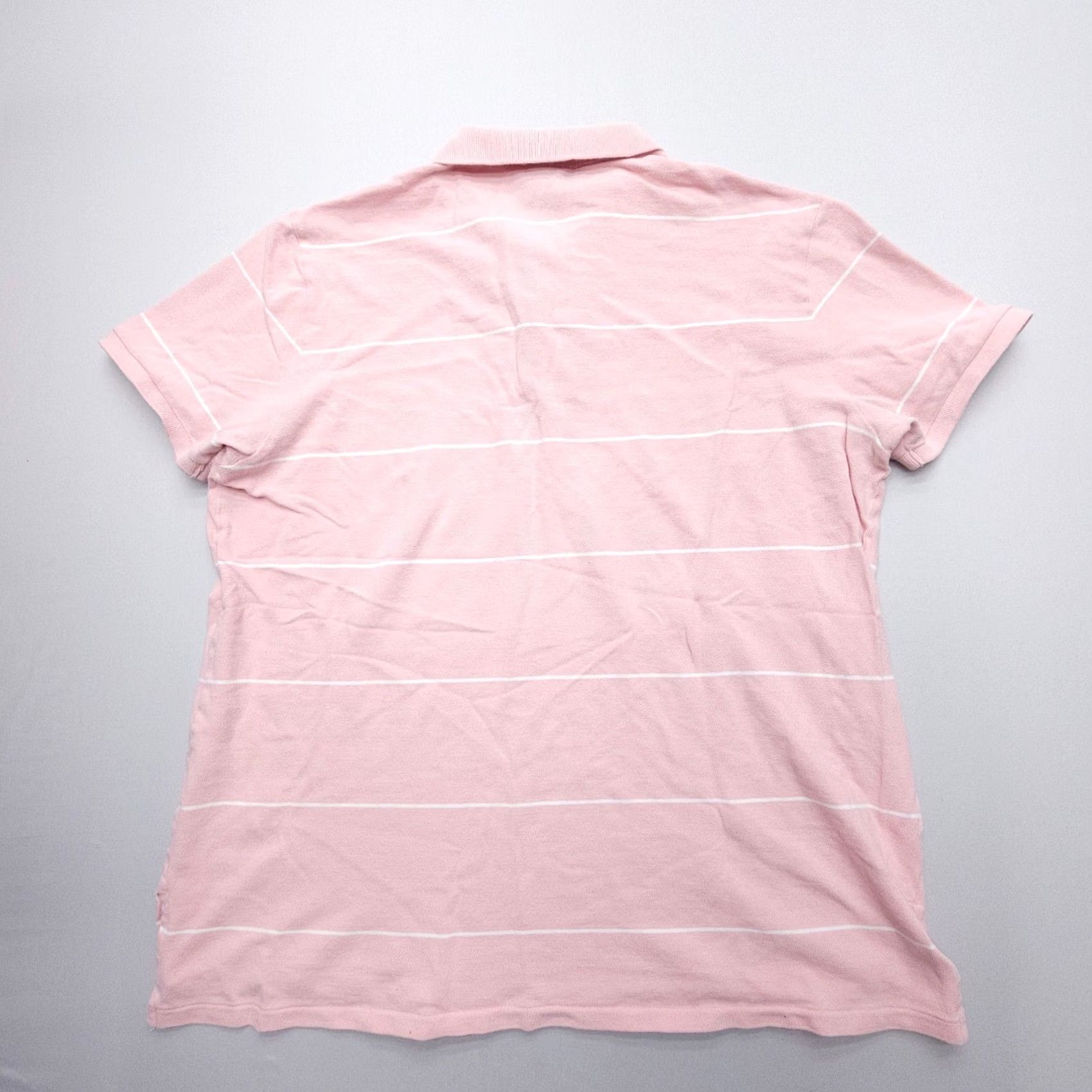 Polo Ralph Lauren Polo Ralph Lauren Polo Shirt Mens 2XL Pink Striped Knit Cotton Logo 90s Pattern Short Sleeve Size US XXL / EU 58 / 5 - 3 Thumbnail