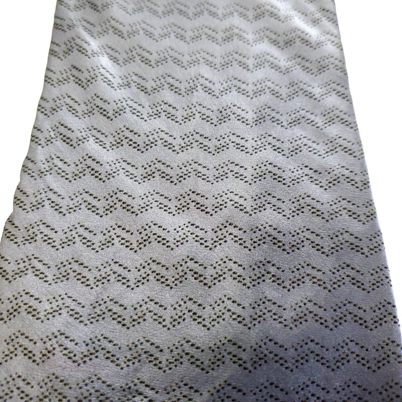 DKNY DKNY Gray Abstract Print Wide Silk Tie Size ONE SIZE - 2 Thumbnail