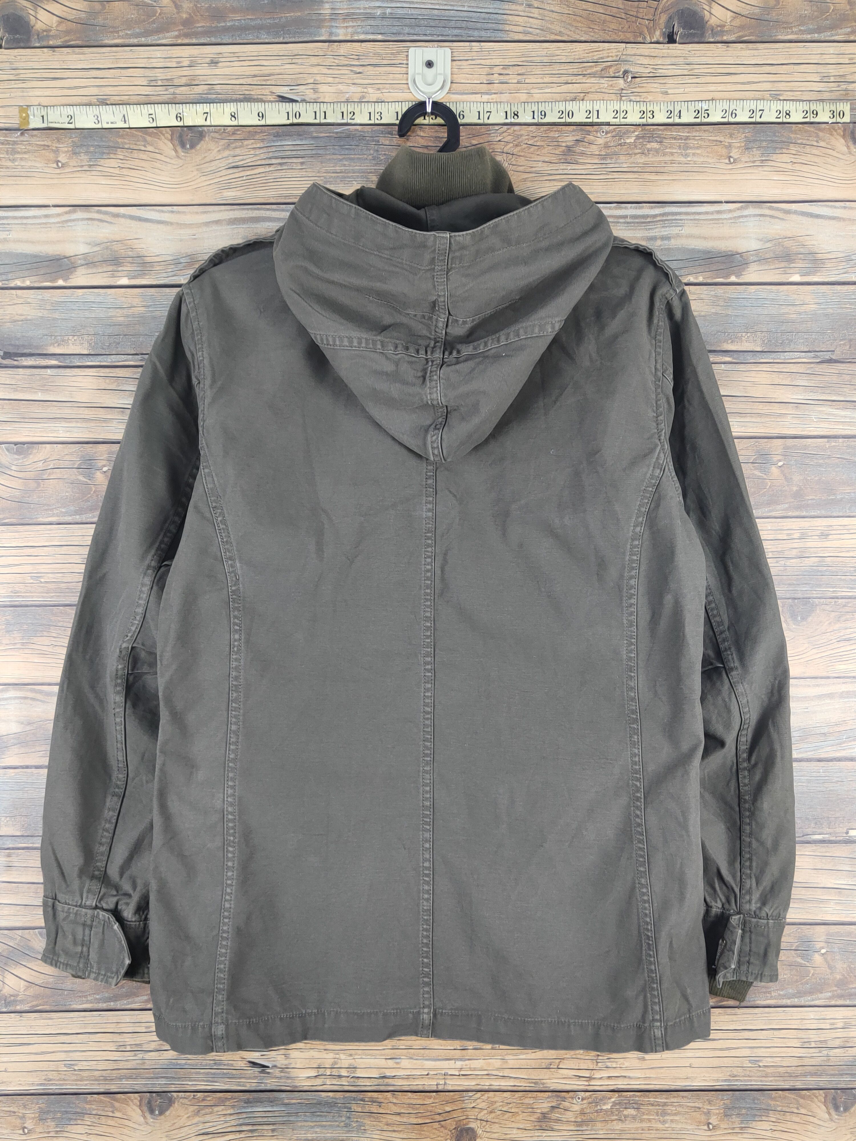 Japanese Brand Back Number Olive Military multipocket Hoodie Jackets #W1651 Size US M / EU 48-50 / 2 - 9 Thumbnail
