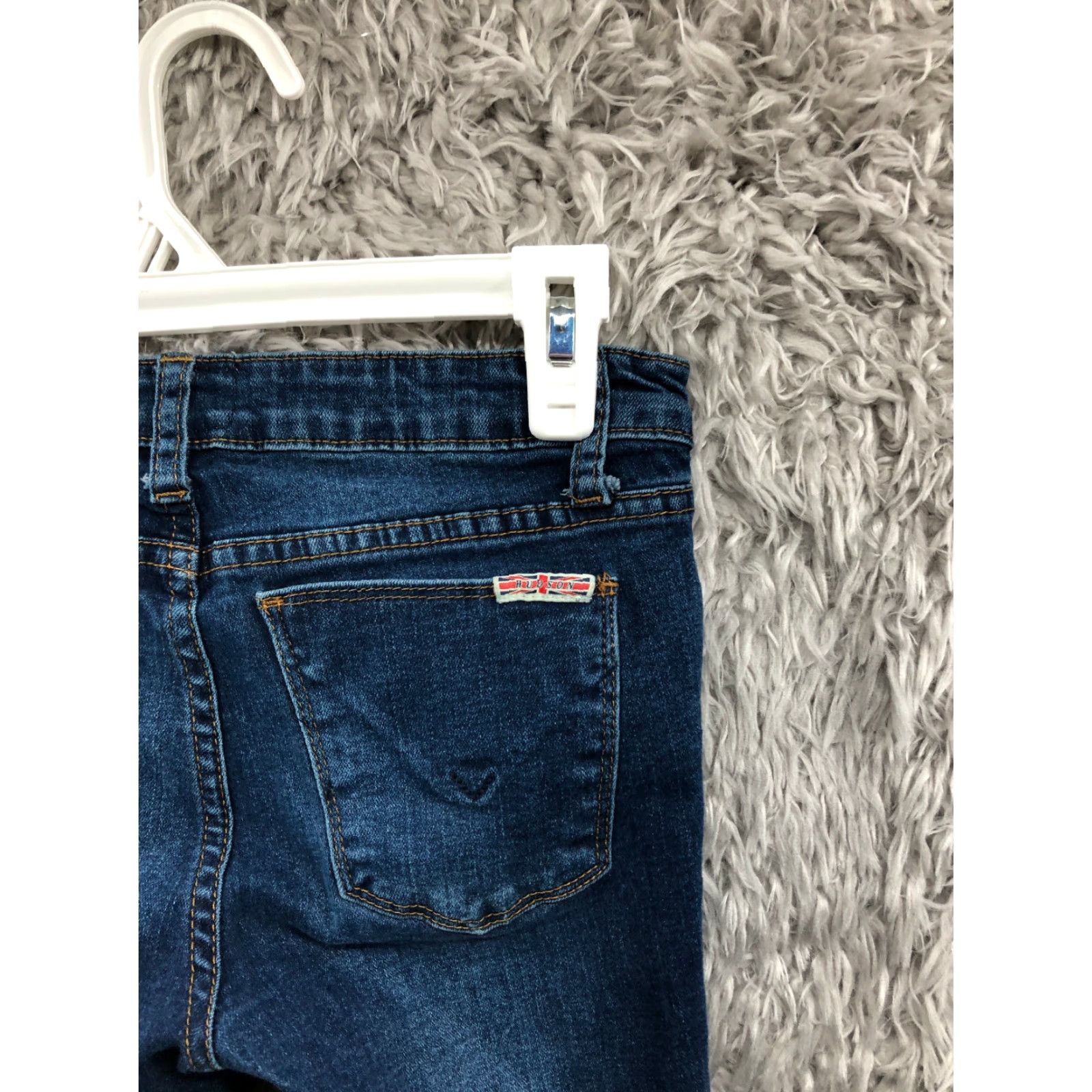 Hudson Hudson Jeans Skinny Size 14 Girls Mid Rise Dark Wash Blue Denim Girls Mens Womens Size 36" / US 14 / IT 50 - 6 Thumbnail