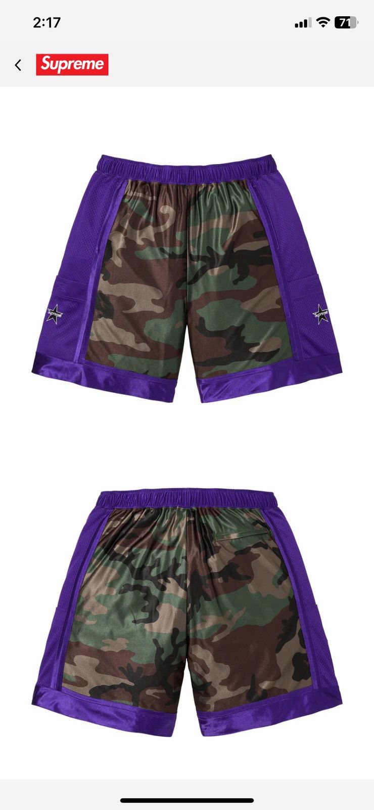 Supreme Supreme Side Pocket Basketball Shorts “Woodland Camo