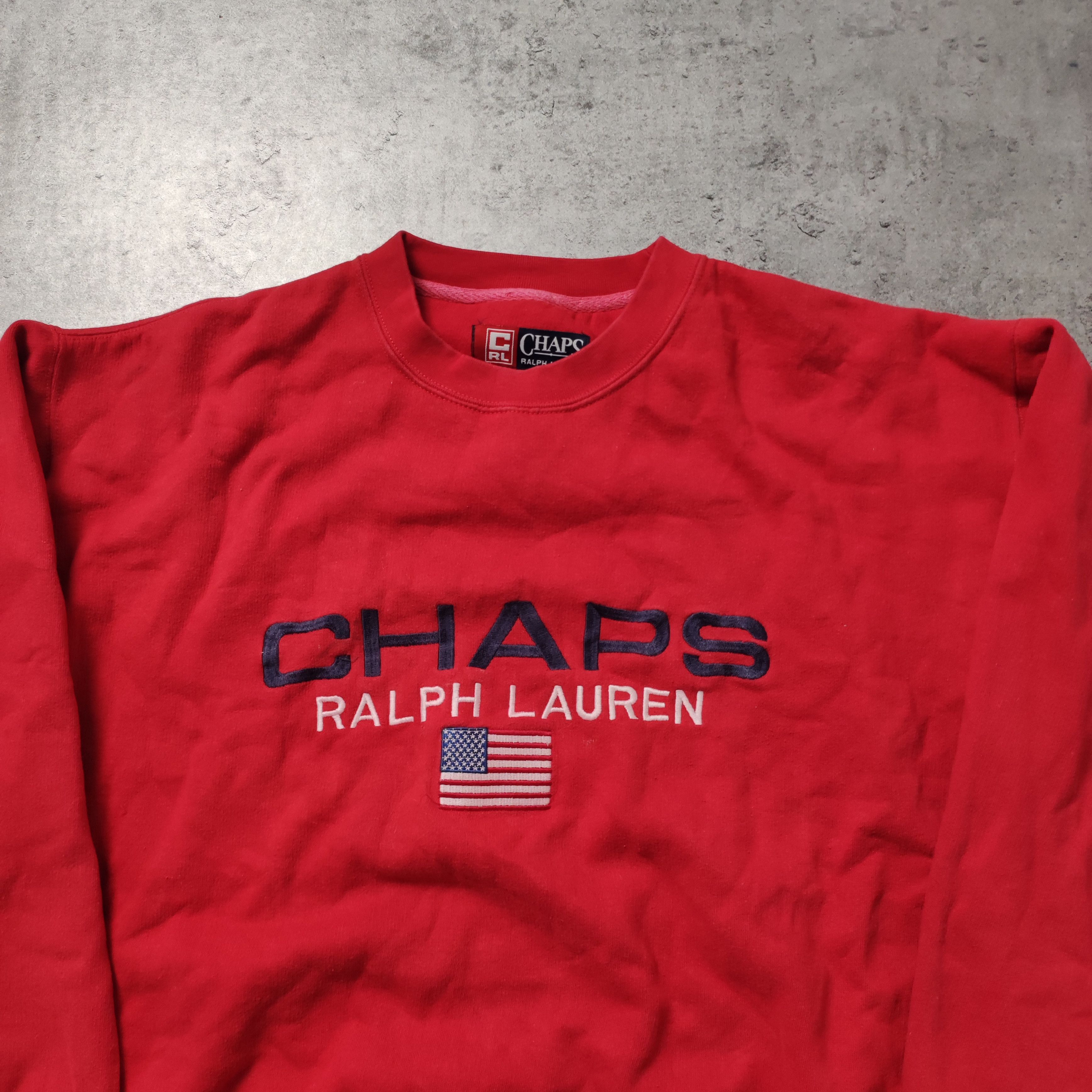 Polo Ralph Lauren × Vintage RARE 90s Vintage Polo Ralph Lauren Chaps Spelout Sweatshirt Size US S / EU 44-46 / 1 - 3 Thumbnail