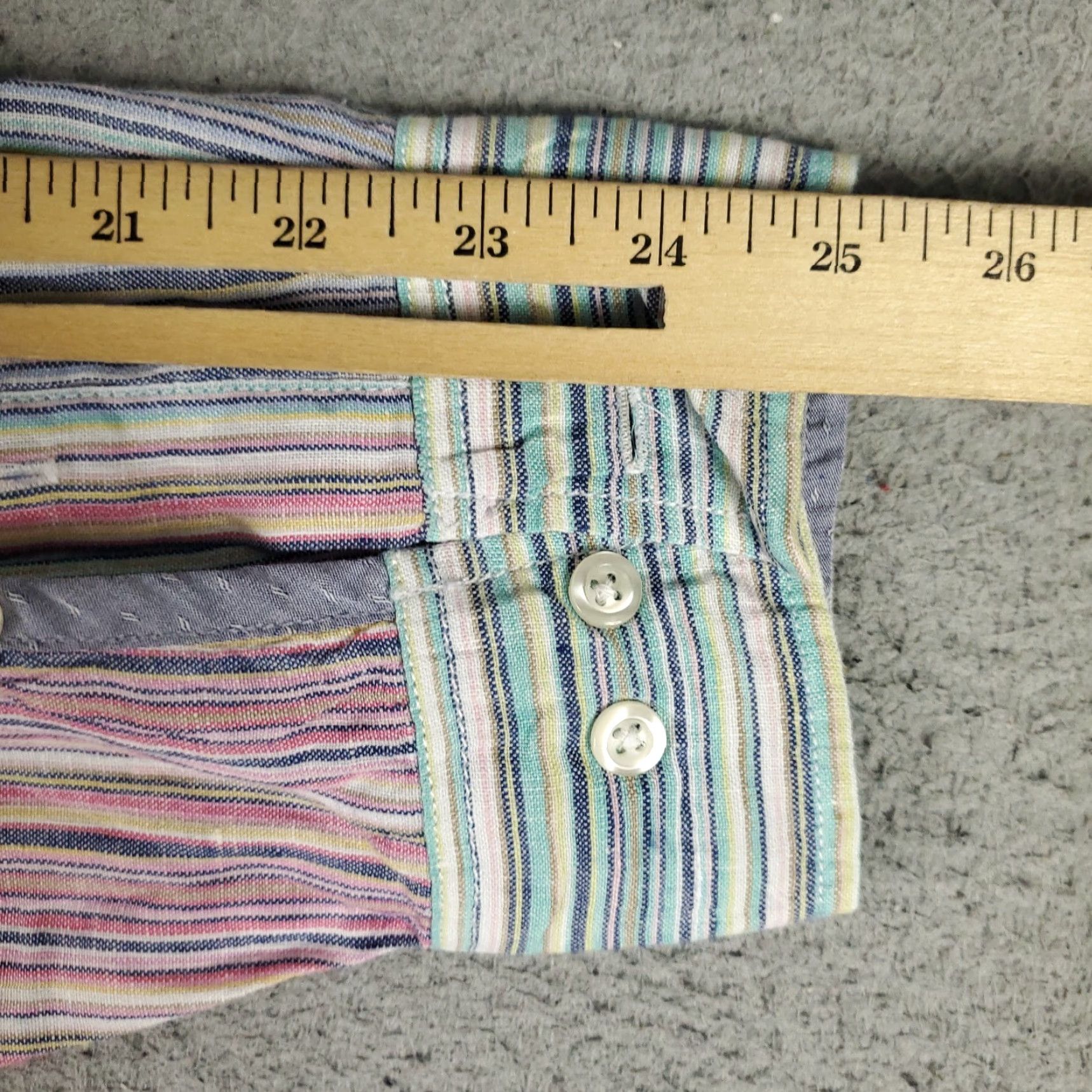 Tommy Bahama VINTAGE Tommy Bahama Shirt Mens XL Green Pink Striped Linen Button Up Long Sleeve Size US XL / EU 56 / 4 - 6 Thumbnail