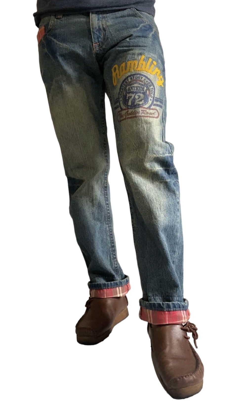 Hysteric Glamour Playchess Jeans Painted Jeans Rework Size US 33 - 11 Thumbnail