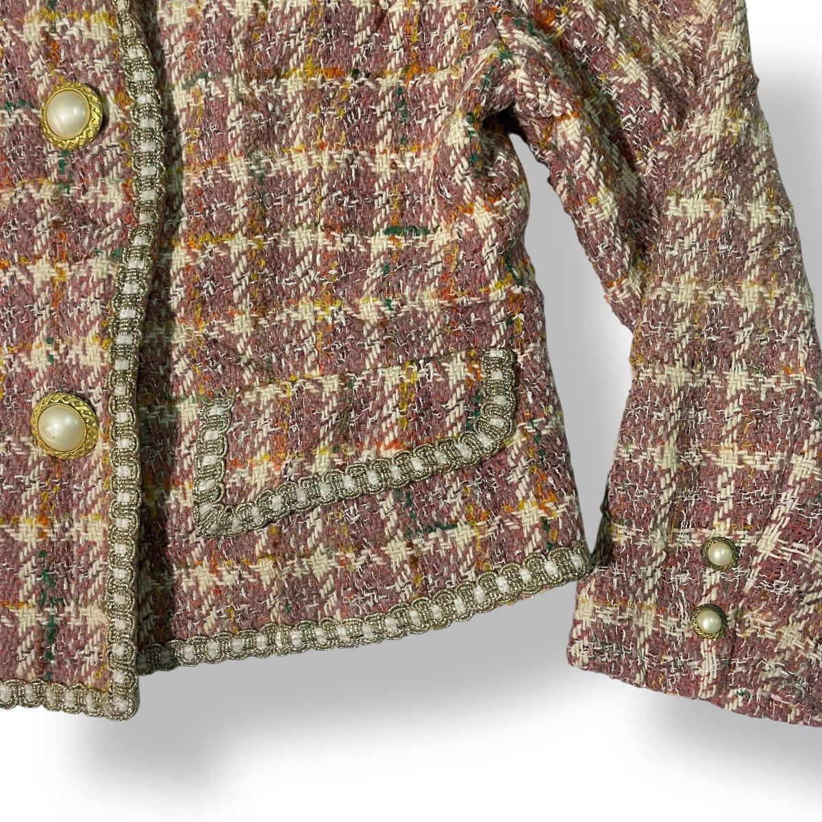 Christophe Lemaire Paul Lemaire Cropped Knitted Tweed Jacket Women Size XS / US 0-2 / IT 36-38 - 5 Thumbnail