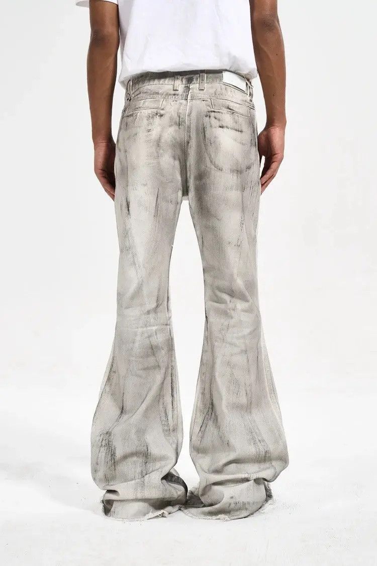 Japanese Brand Streetwear Design Loose Flare Wide Leg Jeans Pants Size US 34 / EU 50 - 6 Thumbnail