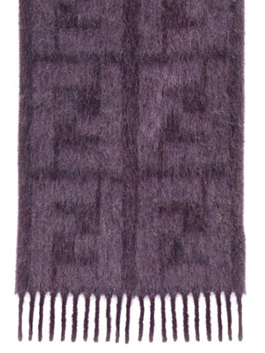 Fendi o1s1wg111224 Size: OS / Alpaca Wool Scarf in Purple Size ONE SIZE - 2 Thumbnail