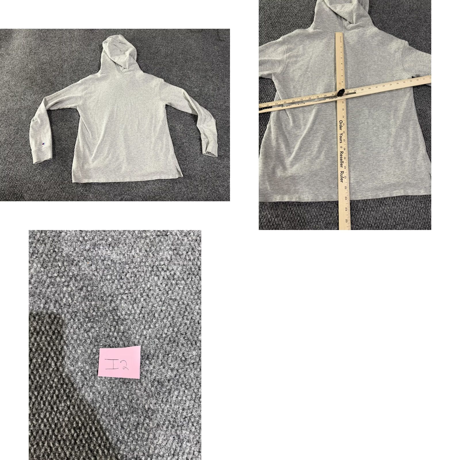 Champion Champion Hoodie Mens S Gray Lightweight Pullover Kangaroo Pocket Logo Size US S / EU 44-46 / 1 - 8 Thumbnail