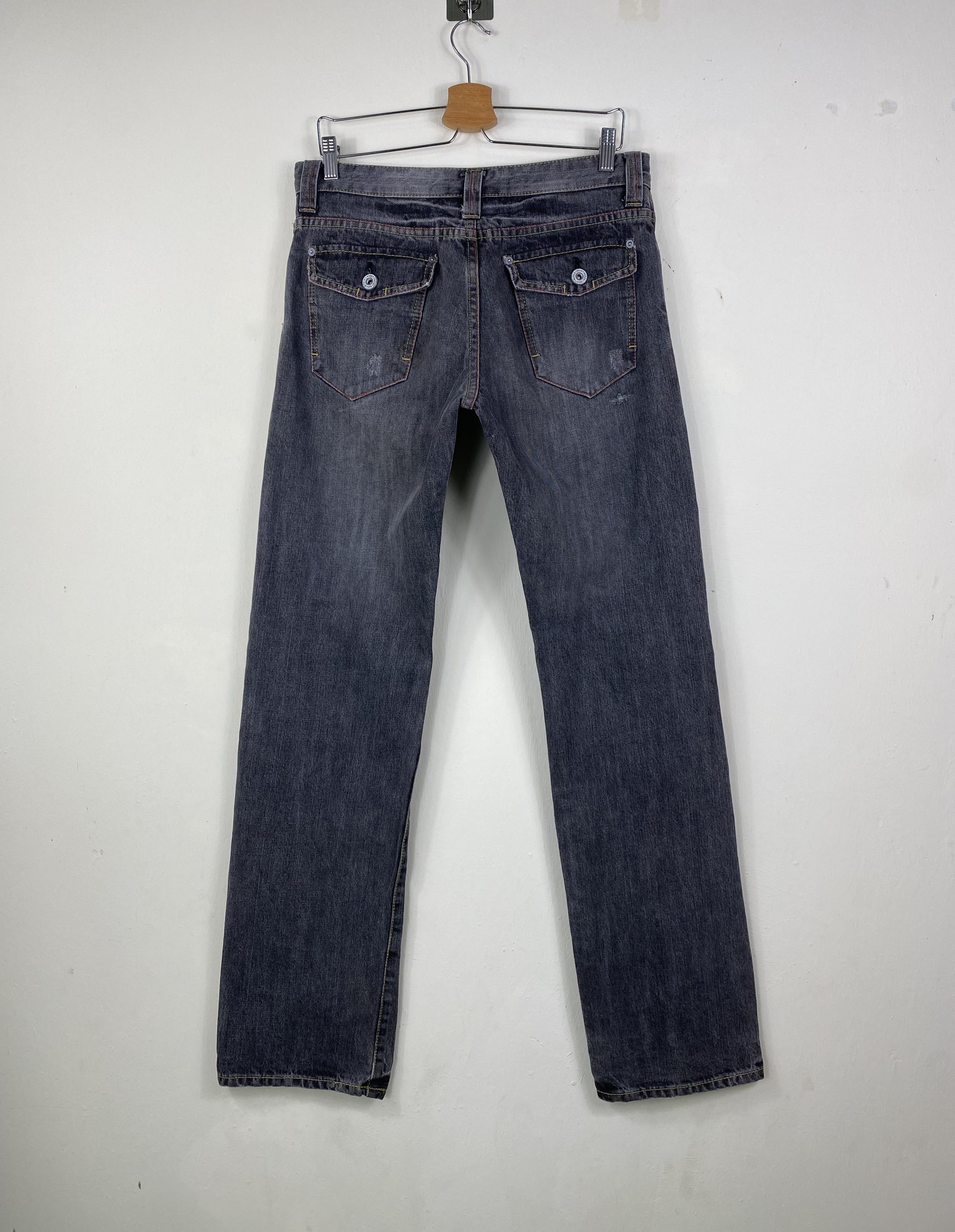 Japanese Brand Japan Twenty Works distressed doubleknee faded black jean Size US 32 / EU 48 - 7 Thumbnail