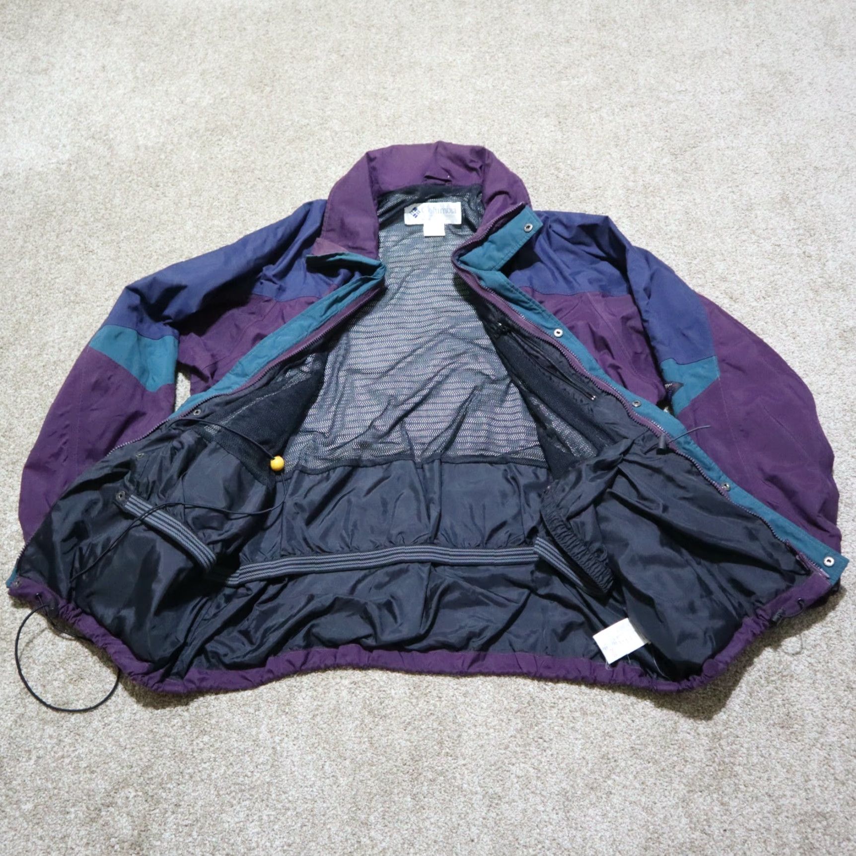 Vintage Vintage Columbia Ski Jacket Men's 2XL Winter Outerwear Purple Green Burgundy Stand-Up Collar Machine Washable Size US XXL / EU 58 / 5 - 6 Thumbnail