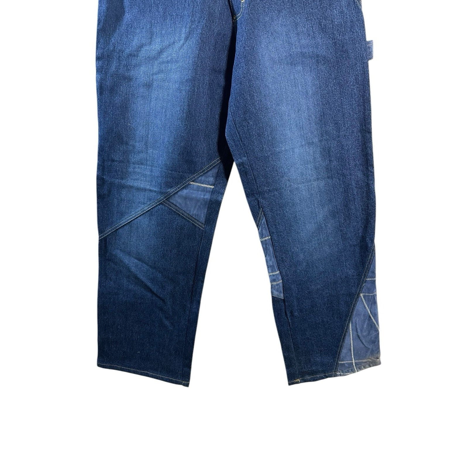 Other Vintage Johnny Blaze Suede Leather Patch Denim Jeans Y2K 90’ Size US 34 / EU 50 - 4 Thumbnail