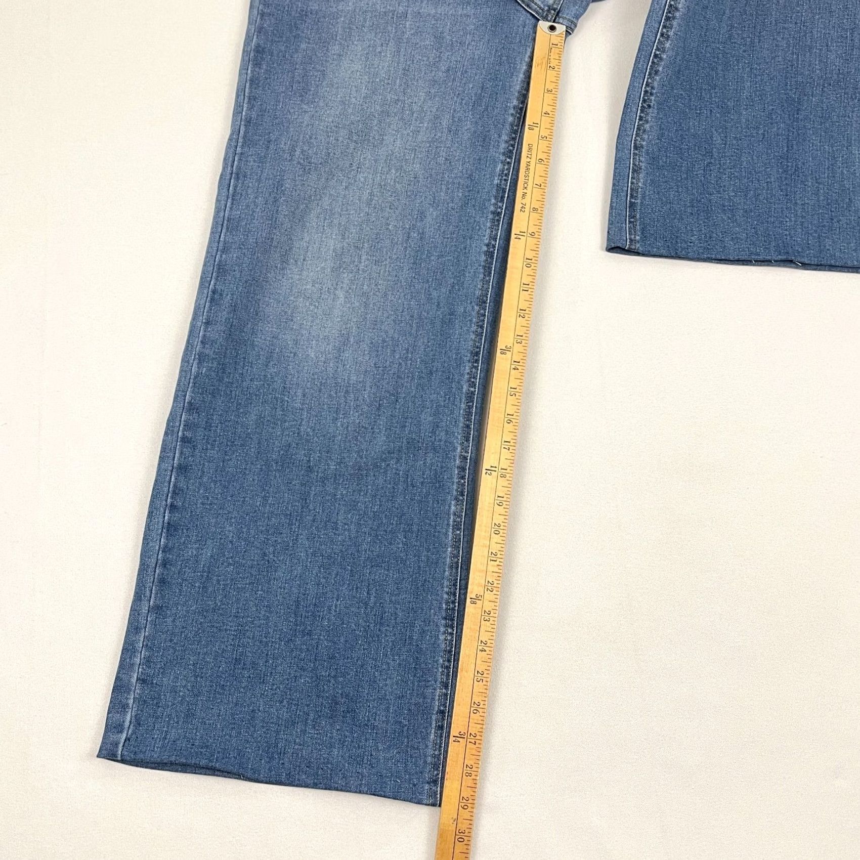 Vintage OAT New York Jeans womens 8/29 W28 I29 Wide-Leg Baggy High Rise Stretch Capsule Shirt/Hoodie/Hat Size 30" / US 8 / IT 44 - 5 Thumbnail