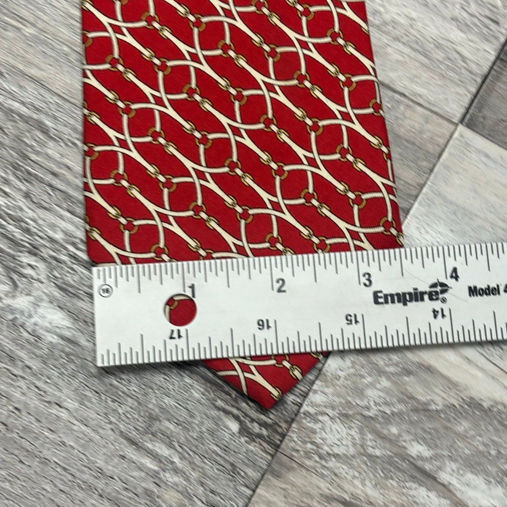 Brooks Brothers Brooks Brothers Makers Equestrian AOP Red Yellow Mens 58" Silk USA Made Neck Tie Size ONE SIZE - 5 Thumbnail