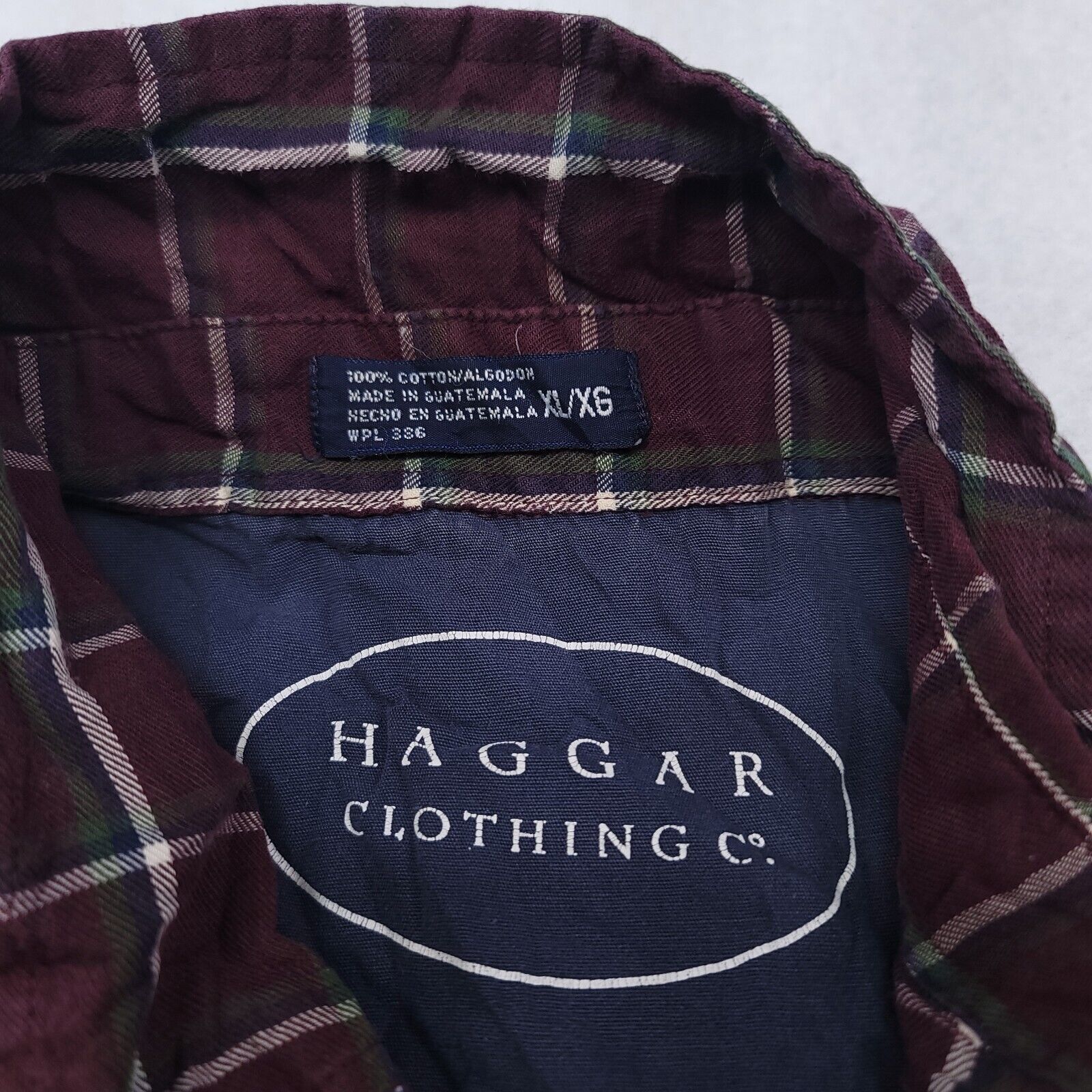 Haggar Haggar Windowpane Flannel Button Up Shirt Mens Size XL Red Size US XL / EU 56 / 4 - 3 Thumbnail