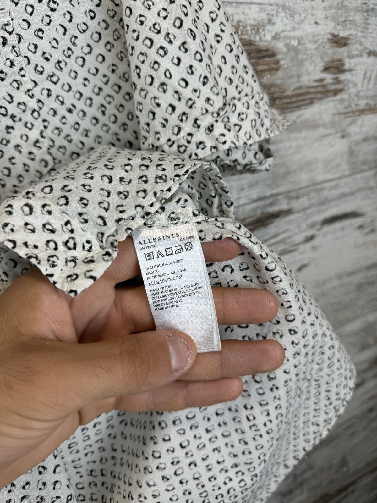 Allsaints × Japanese Brand Mens AllSaints Cardtridge ss shirts button up Hawaiian crazy Size US M / EU 48-50 / 2 - 5 Thumbnail