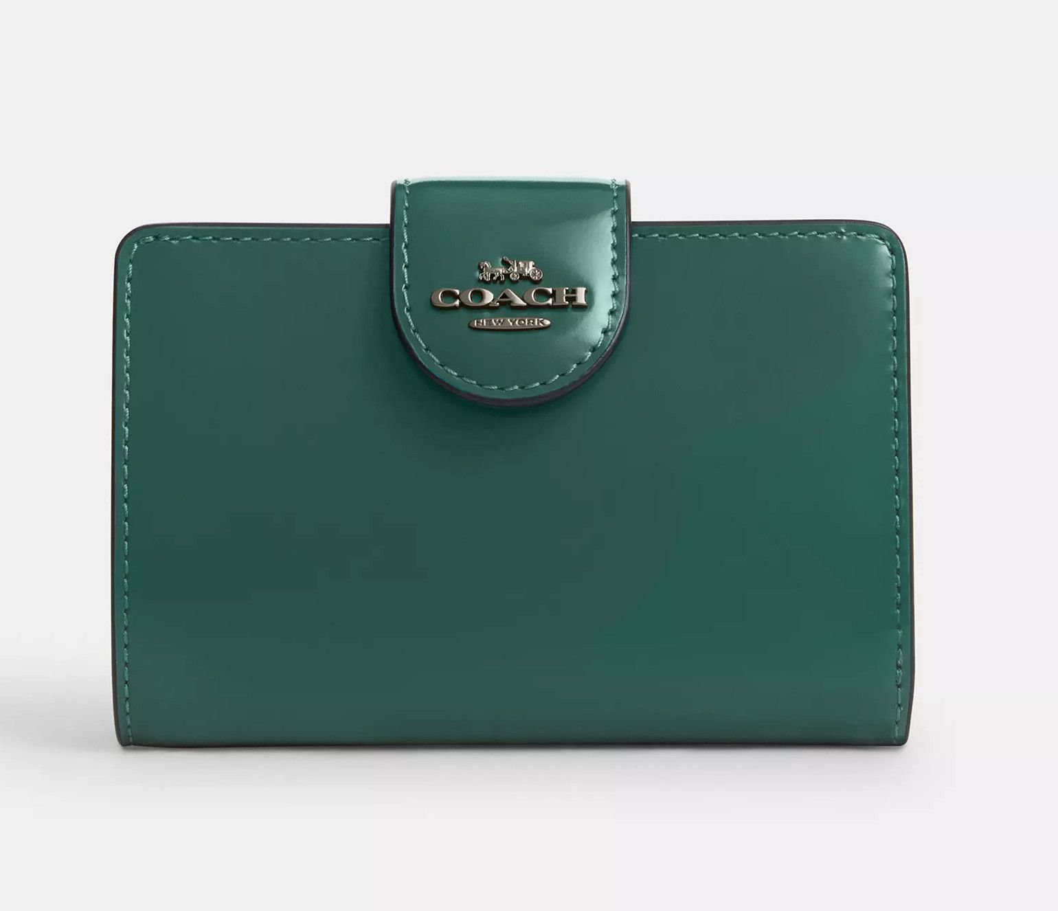 Coach Medium cheapest Id Zip Wallet IMEverglade Green