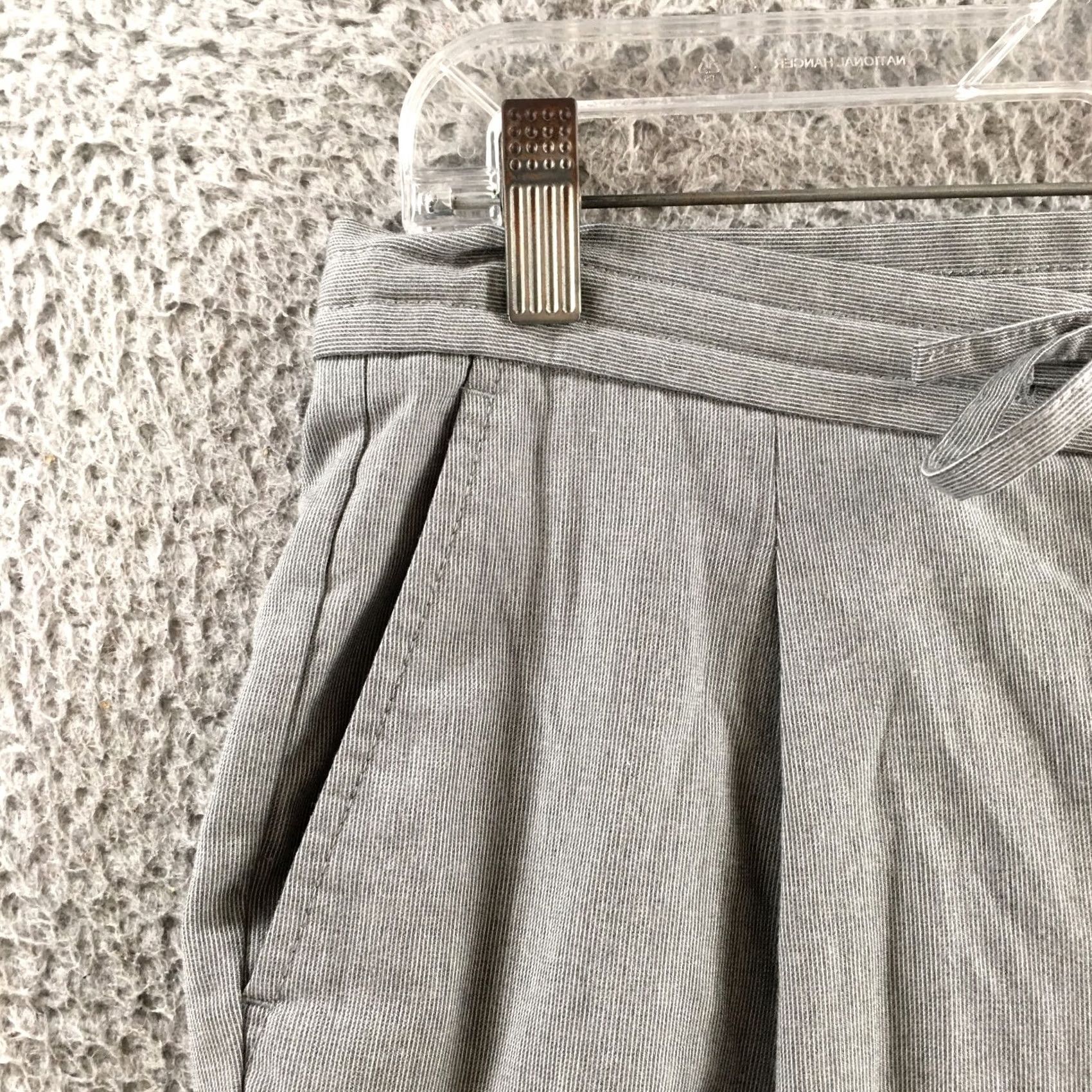 Banana Republic Banana Republic Pants Womens 2L Gray Pleated Drawstring Zip Fly Lightweight Dress Pants Regular Womens Size 26" / US 2 / IT 38 - 3 Thumbnail