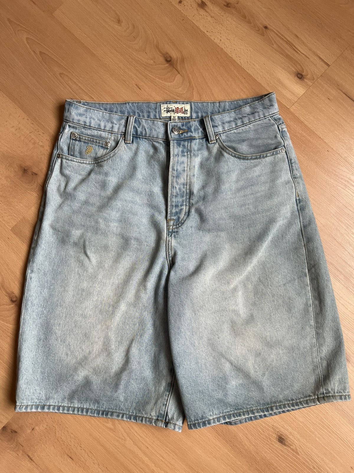 Stussy Stüssy denim shorts – small logo on front pocket, light wash Size US 32 / EU 48 - 1 Thumbnail