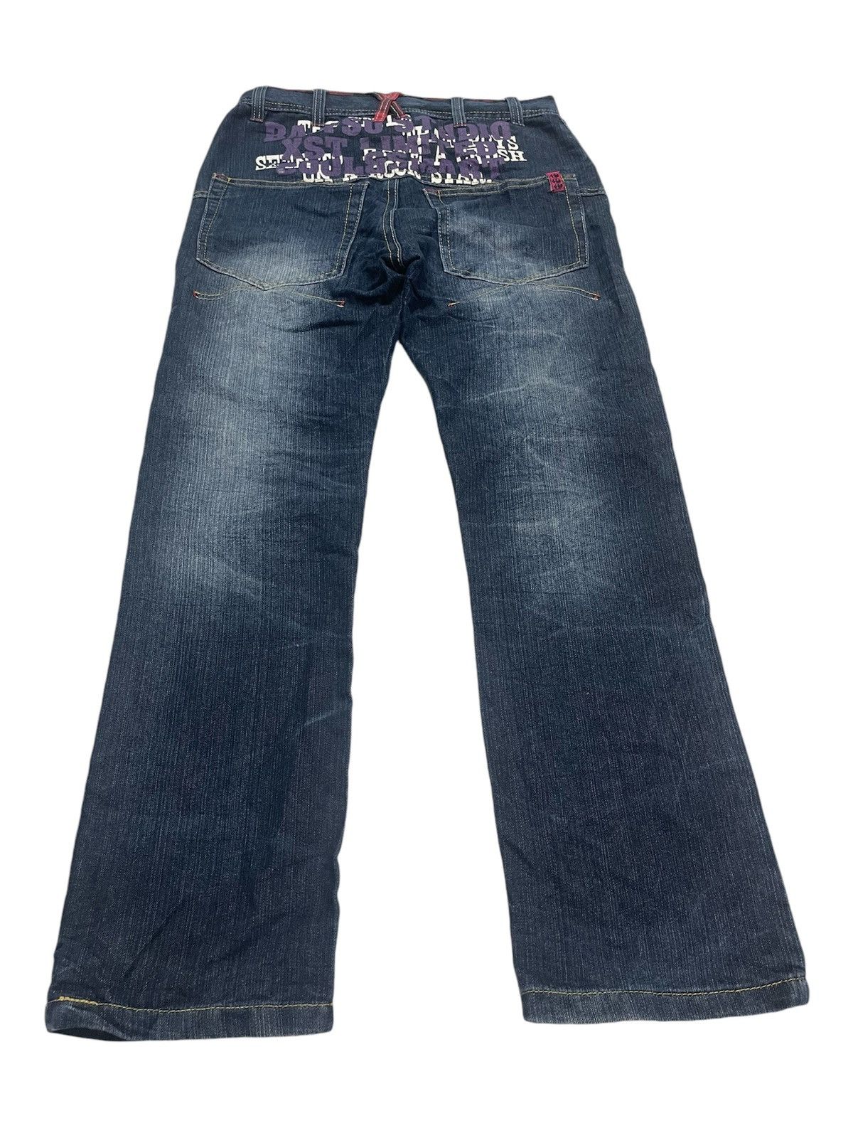 Designer Batsu Studio Skull Jeans Baggy Size US 28 / EU 44 - 2 Thumbnail