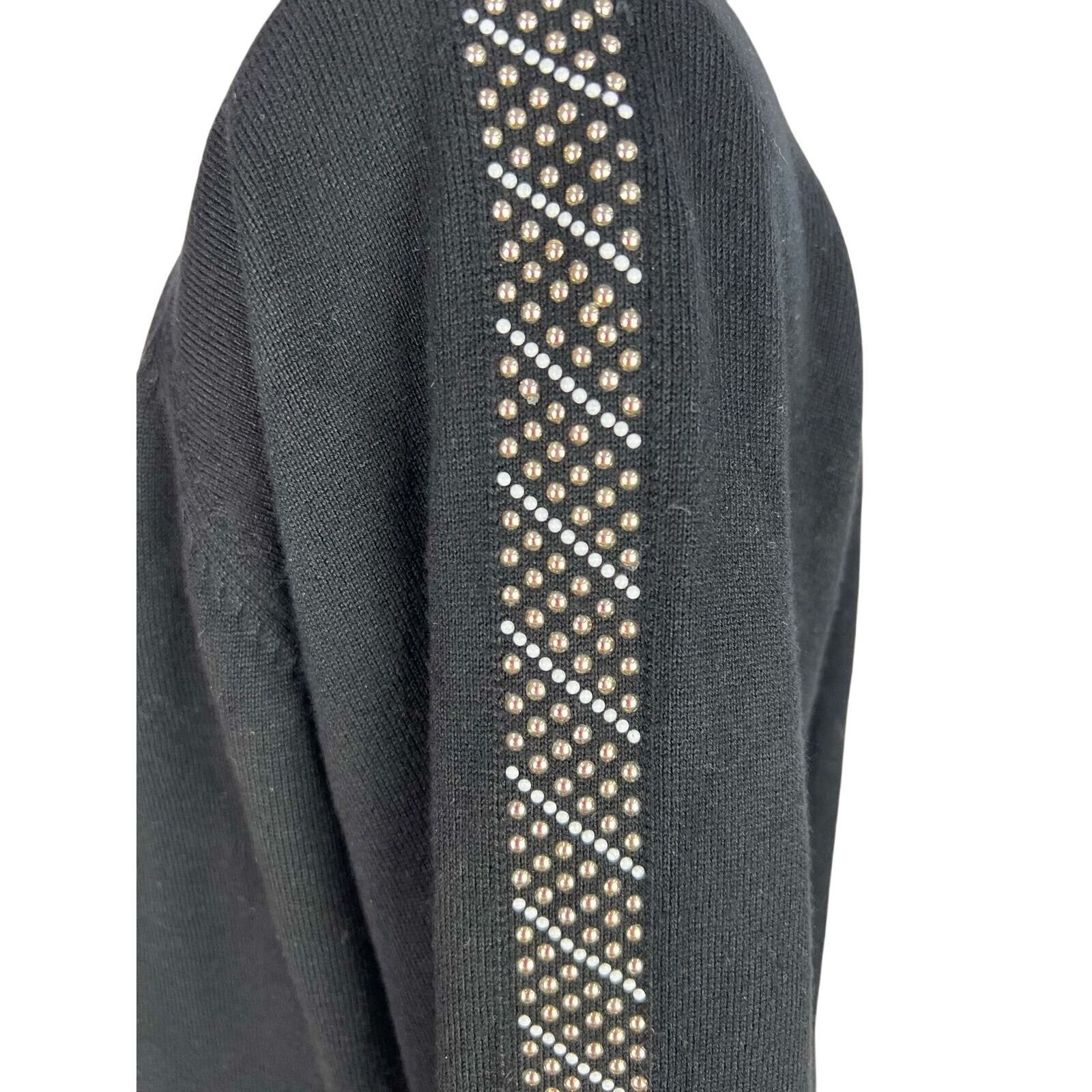 Calvin Klein Calvin Klein Embellished Sweater sz Large Size L / US 10 / IT 46 - 4 Thumbnail