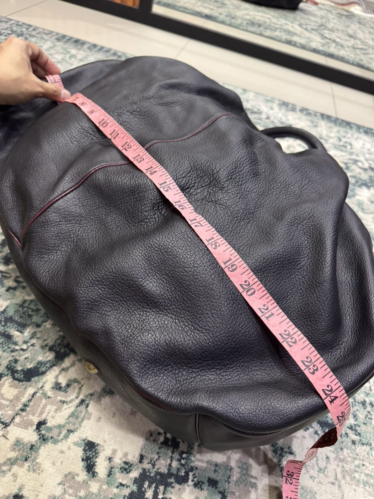 Genuine Leather ATELIER MAMET FRANCE NAPPA LEATHER DUFFLE BAG Size ONE SIZE - 9 Thumbnail
