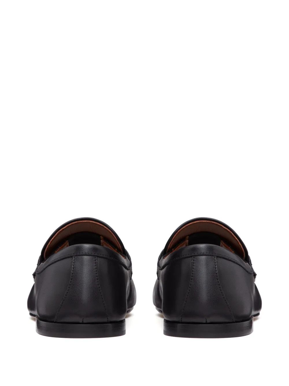 Valentino o1y0525 Logo Leather Loafers in Black Size US 7 / EU 40 - 4 Thumbnail