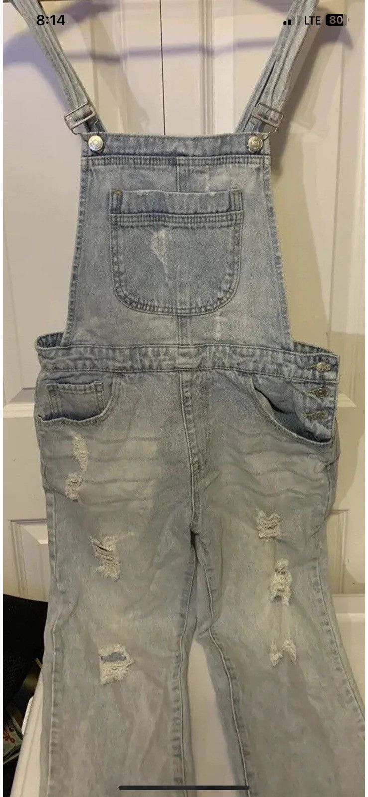 Forever 21 Forever 21 women’s sz 28 overalls denim blue distressed Size 28" / US 6 / IT 42 - 1 Thumbnail