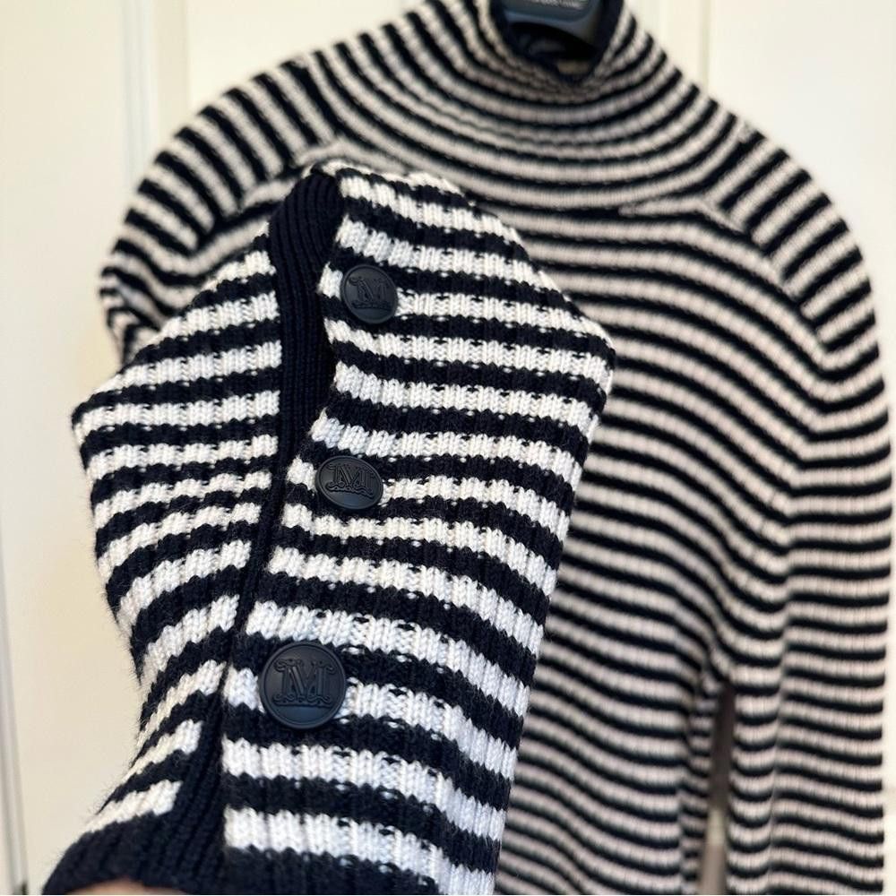 Designer Made In Italy Max Mara Label-cut Stretchy Wool Sweater Size M / US 6-8 / IT 42-44 - 7 Thumbnail