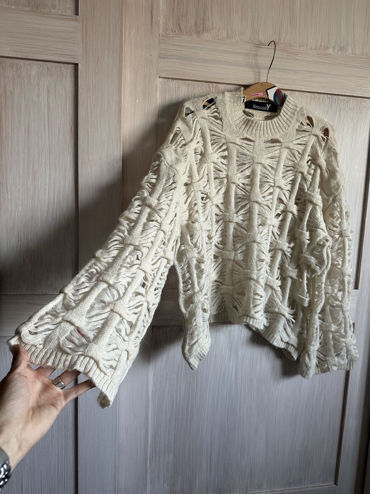 Ground Y × Yohji Yamamoto Ground Y Yohji Yamamoto knit sweater destroyed Size US M / EU 48-50 / 2 - 1 Thumbnail