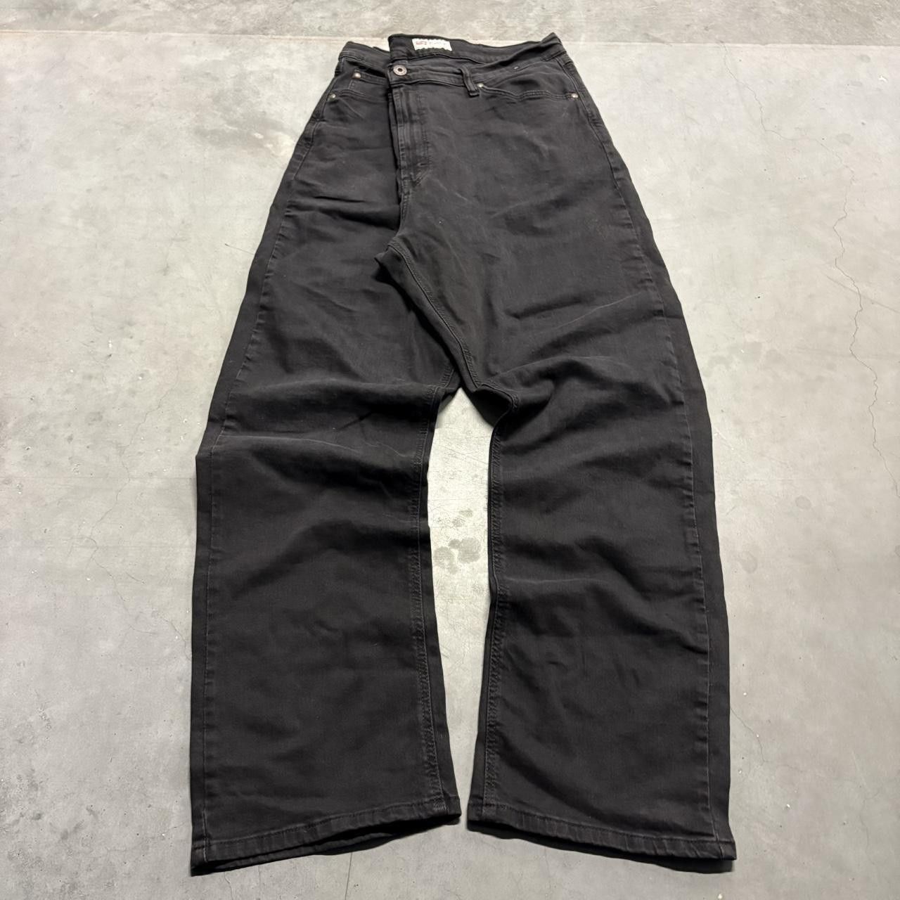 Wrangler Vintage Grunge WideLeg Skater Style Black Denim Jeans! Size US 42 / EU 58 - 3 Thumbnail