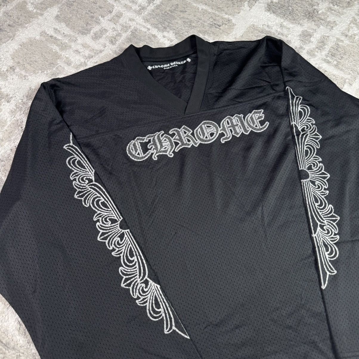 Chrome Hearts Mesh stadium floral long sleeve jersey Size US XXL / EU 58 / 5 - 5 Thumbnail