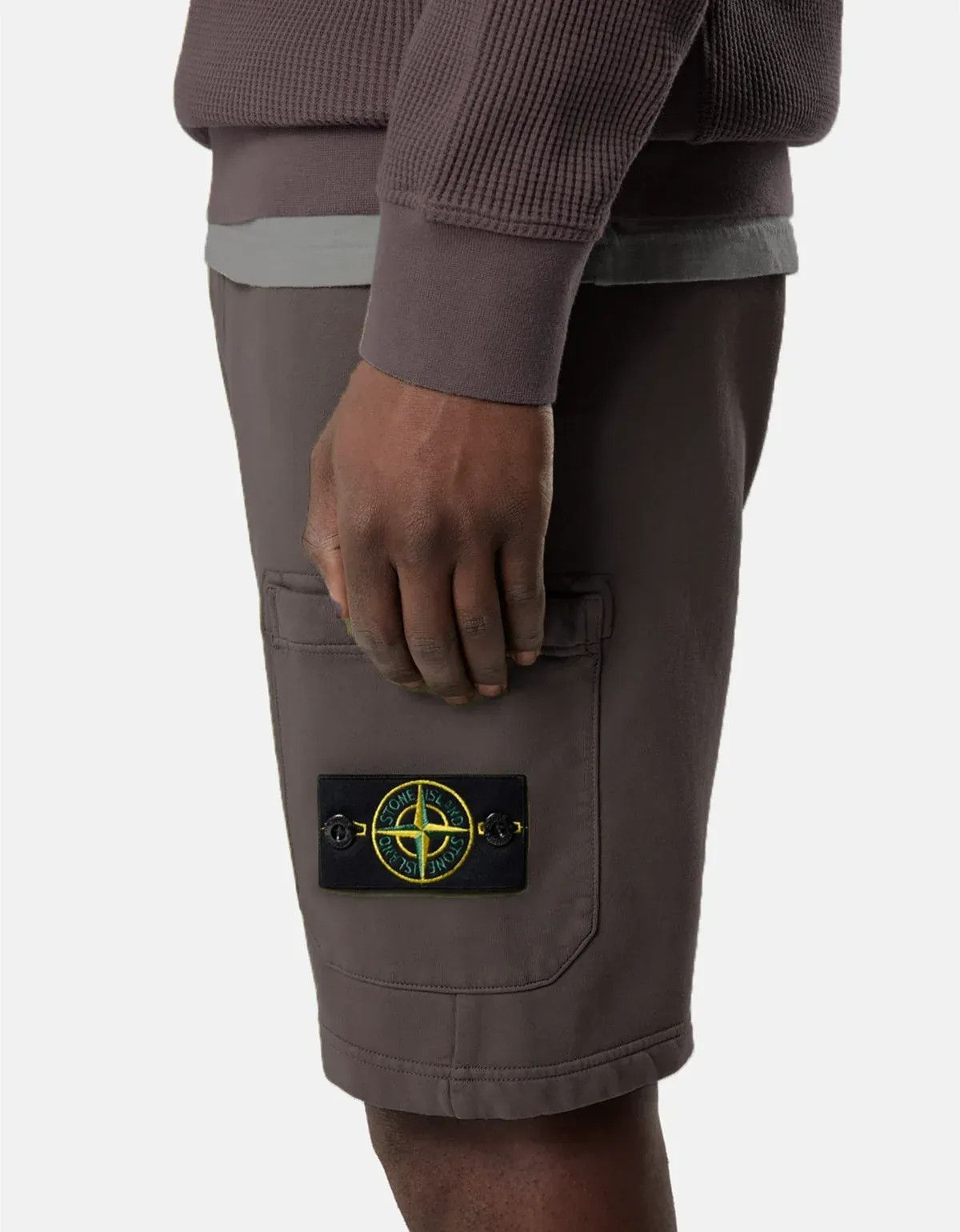 Stone Island Stone Island Grey Cargo Pocket Sweat Shorts Size US 30 / EU 46 - 3 Thumbnail