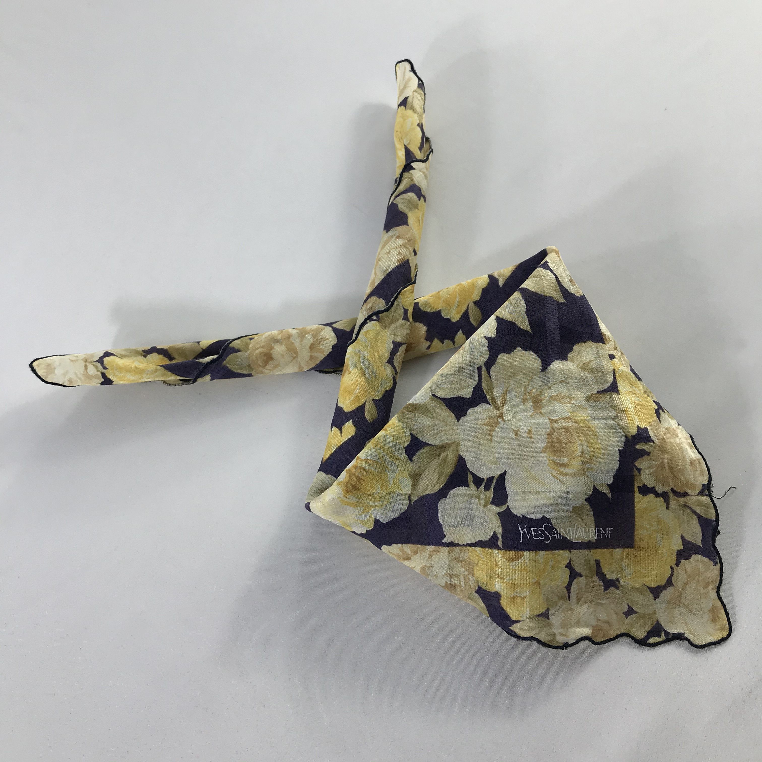 Vintage × Yves Saint Laurent Yves Saint Laurent Bandana / Handkerchief /Neckerchief -S563 Size ONE SIZE - 4 Thumbnail
