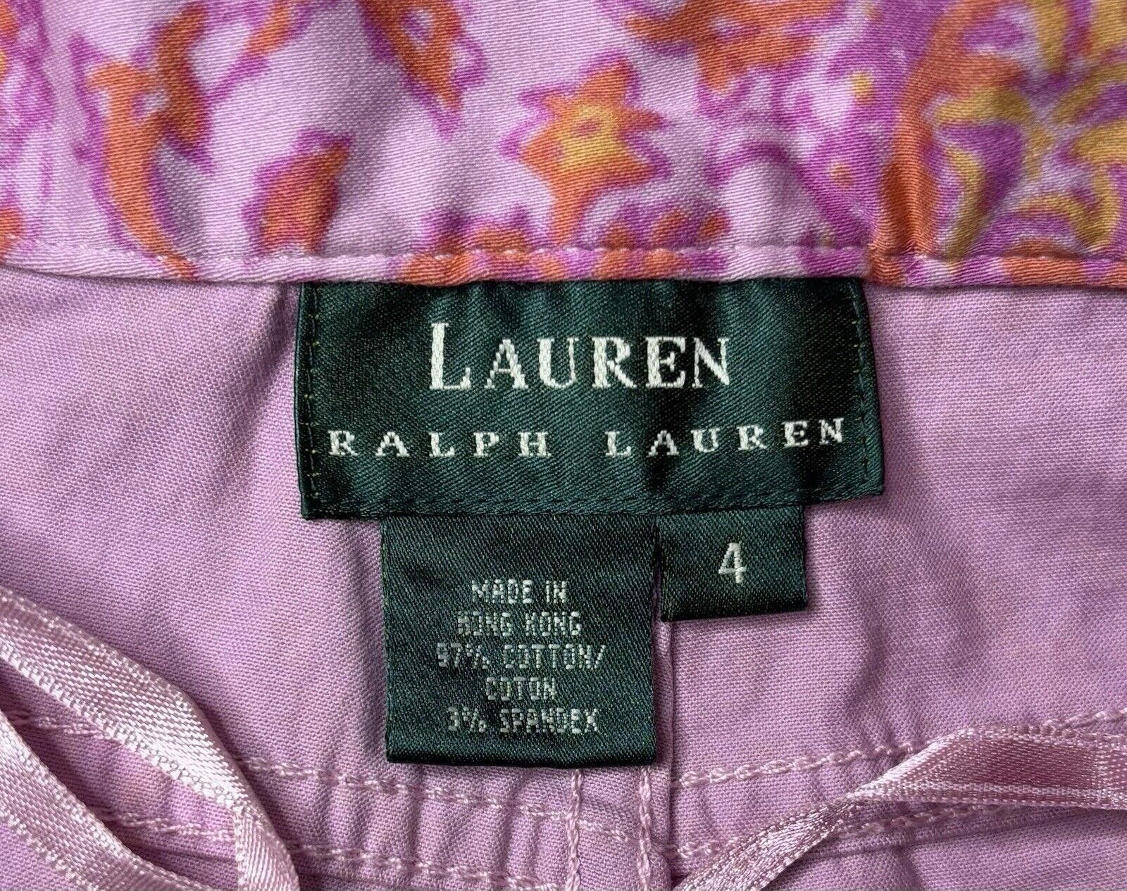 Lauren Ralph Lauren Lauren Ralph Lauren Pants Women Size 4 Paisley Pink Size 27" / US 4 / IT 40 - 3 Thumbnail