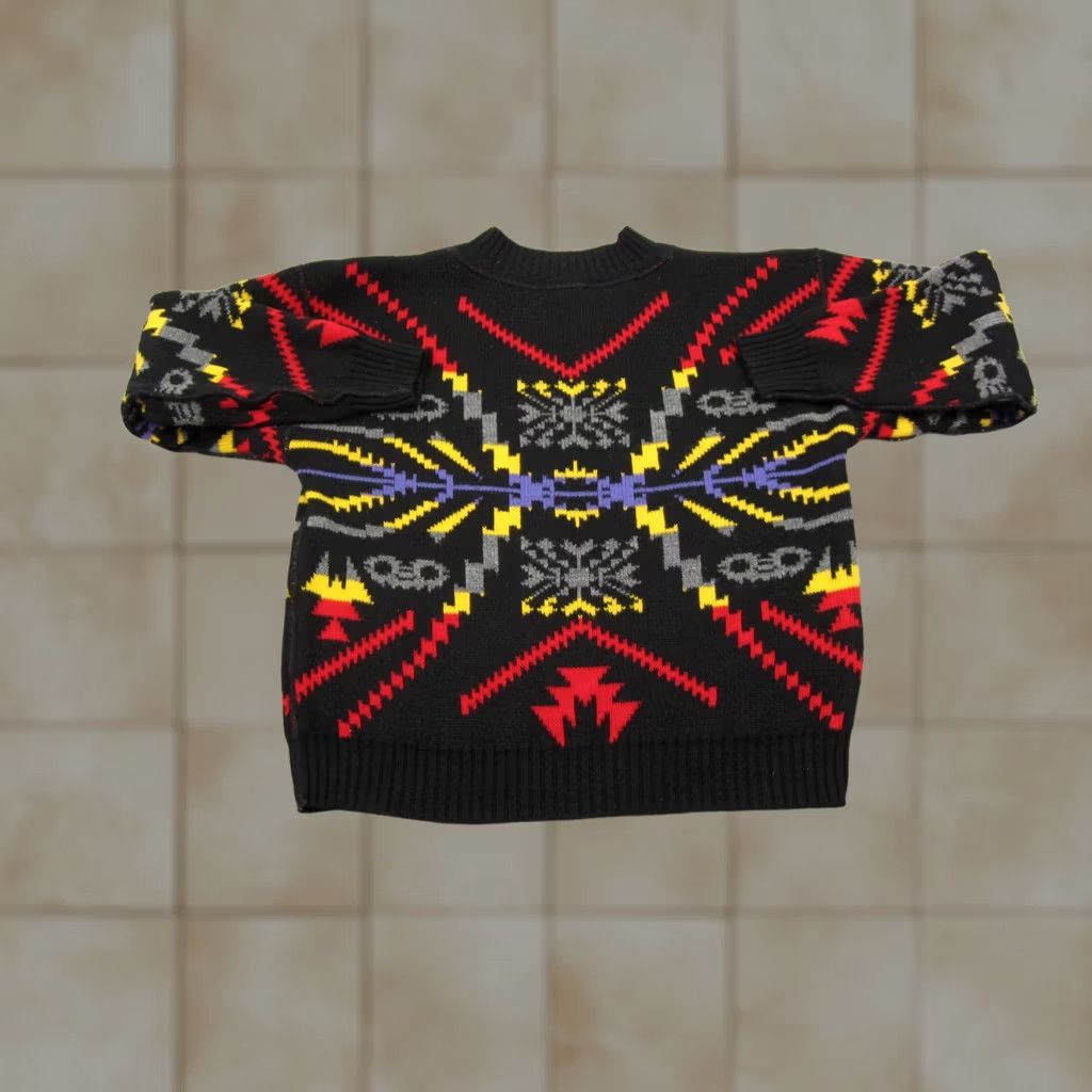 Vintage Vintage Aztec Sweater Mens Small Red Black Reversible 90s Geometric Knit Pullover Crew Neck S- Regular Mens Size US S / EU 44-46 / 1 - 1 Thumbnail