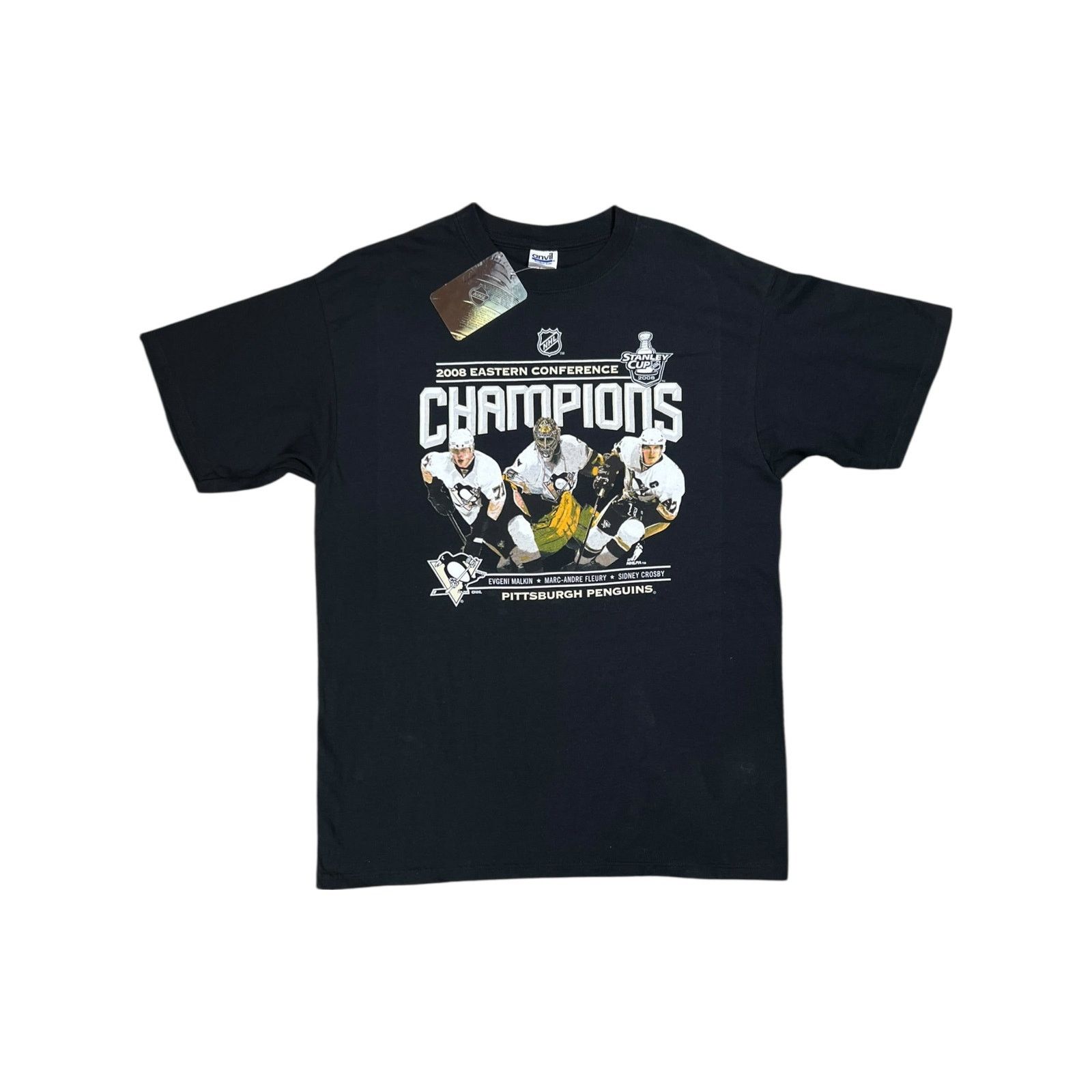 Anvil × NHL × Vintage 2008 Pittsburgh Penguins Malkin Fleury Sidney Crosby tee Size US L / EU 52-54 / 3 - 1 Thumbnail