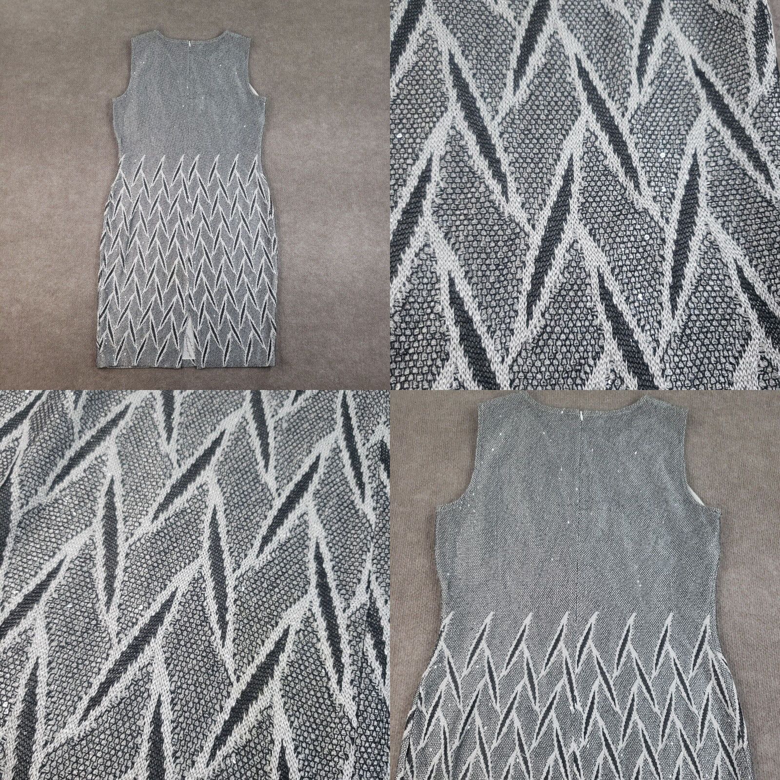 St. John St. John Sheath Dress Womens Size 10 Gray Knit Sleeveless Sequin Knee Length Womens Size L / US 10 / IT 46 - 8 Thumbnail