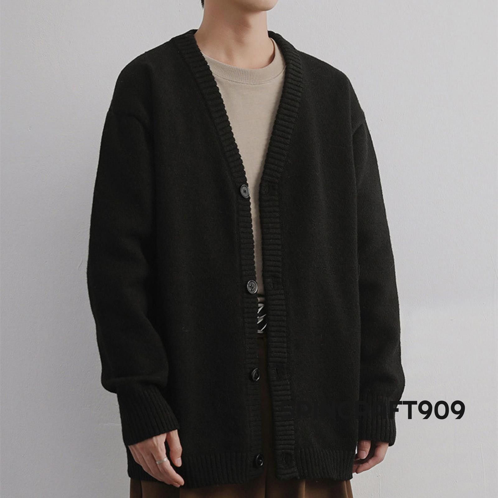 Vintage Black Button Cardigan Sweater Size US L / EU 52-54 / 3 - 3 Thumbnail