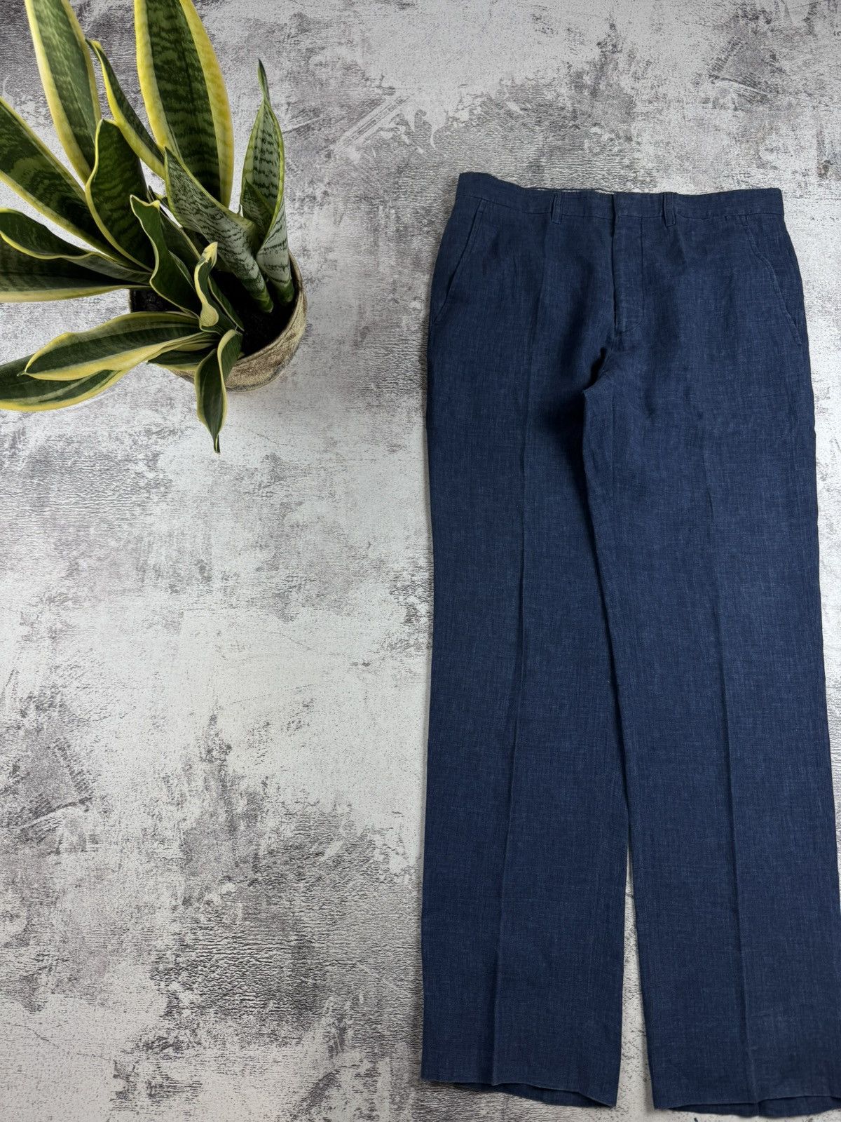 Etro Etro Milano 100% Linen 48R Size Classic Blue Men’s Blazer Jacket Trousers Suit Size 48R - 17 Thumbnail