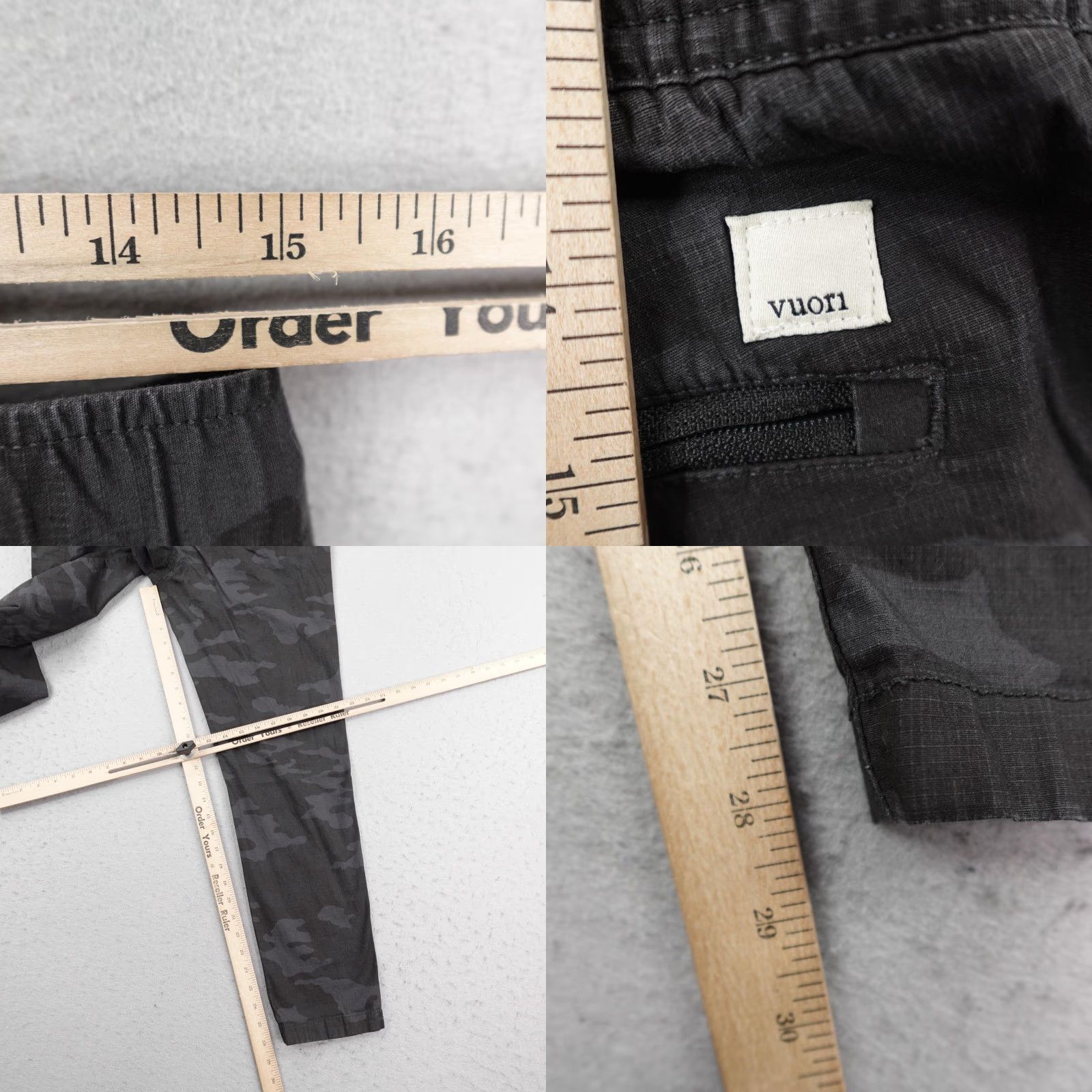 Vuori Vuori Pants Women Gray Camouflage Ripstop Chino Joggers Drawstring Hiking Pockets Zip Pocket Stretch Adjustable Waist Size 32" / US 10 / IT 46 - 8 Thumbnail