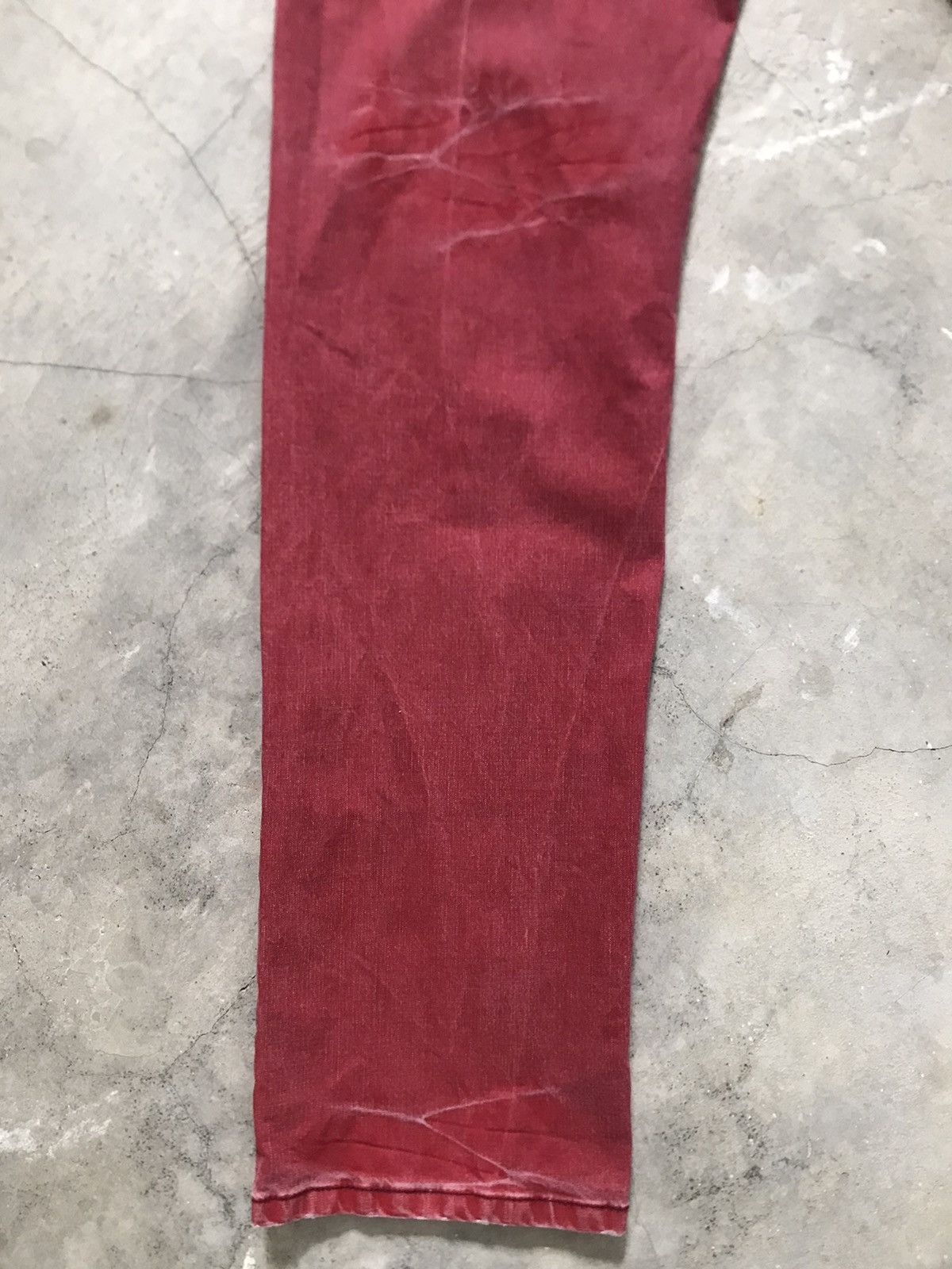 Armani Exchange Armani Exchange AX Rubra Red Distressed Denim Jeans Size US 33 - 10 Thumbnail
