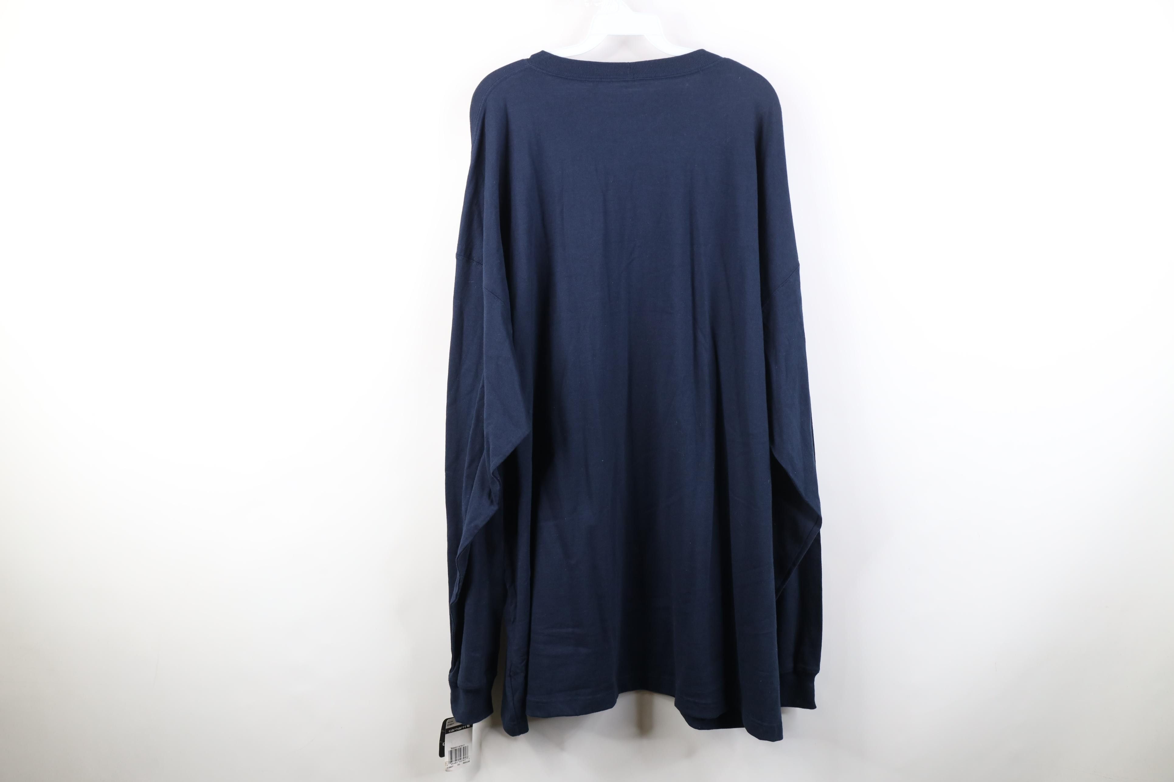 Carhartt Deadstock Vintage Y2K Carhartt Long Sleeve Pocket T-Shirt Size US XXL / EU 58 / 5 - 14 Thumbnail