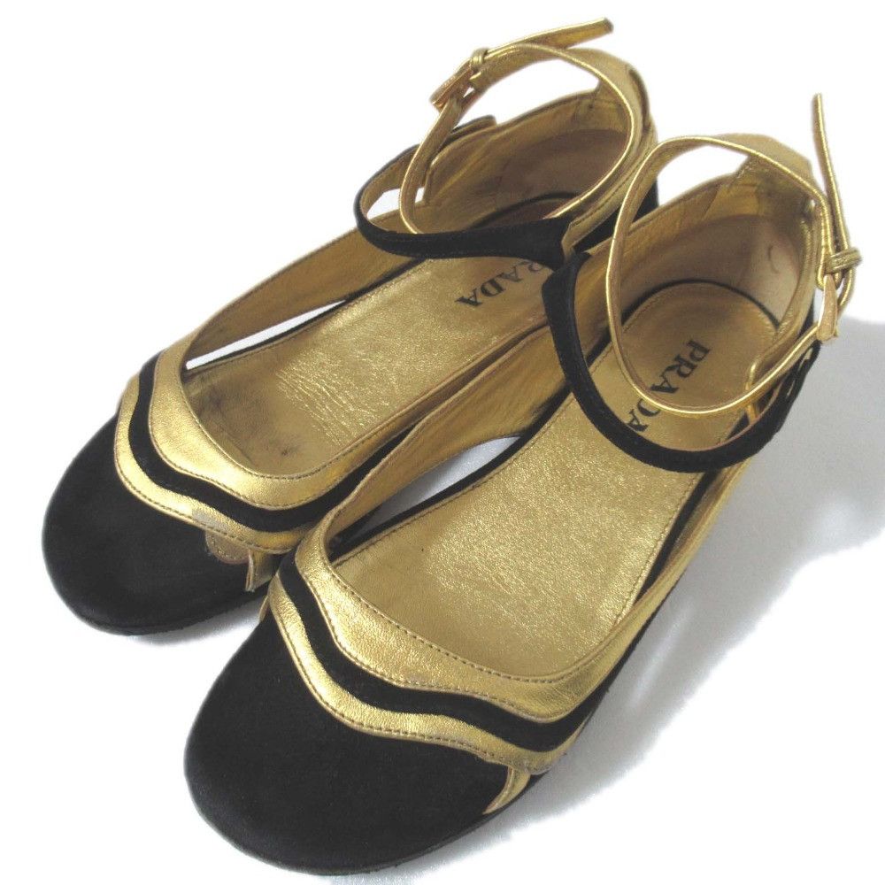 Prada Prada Prada Suede Leather Sandals Suede Shoes DUTY FREE for USA Size ONE SIZE - 1 Thumbnail