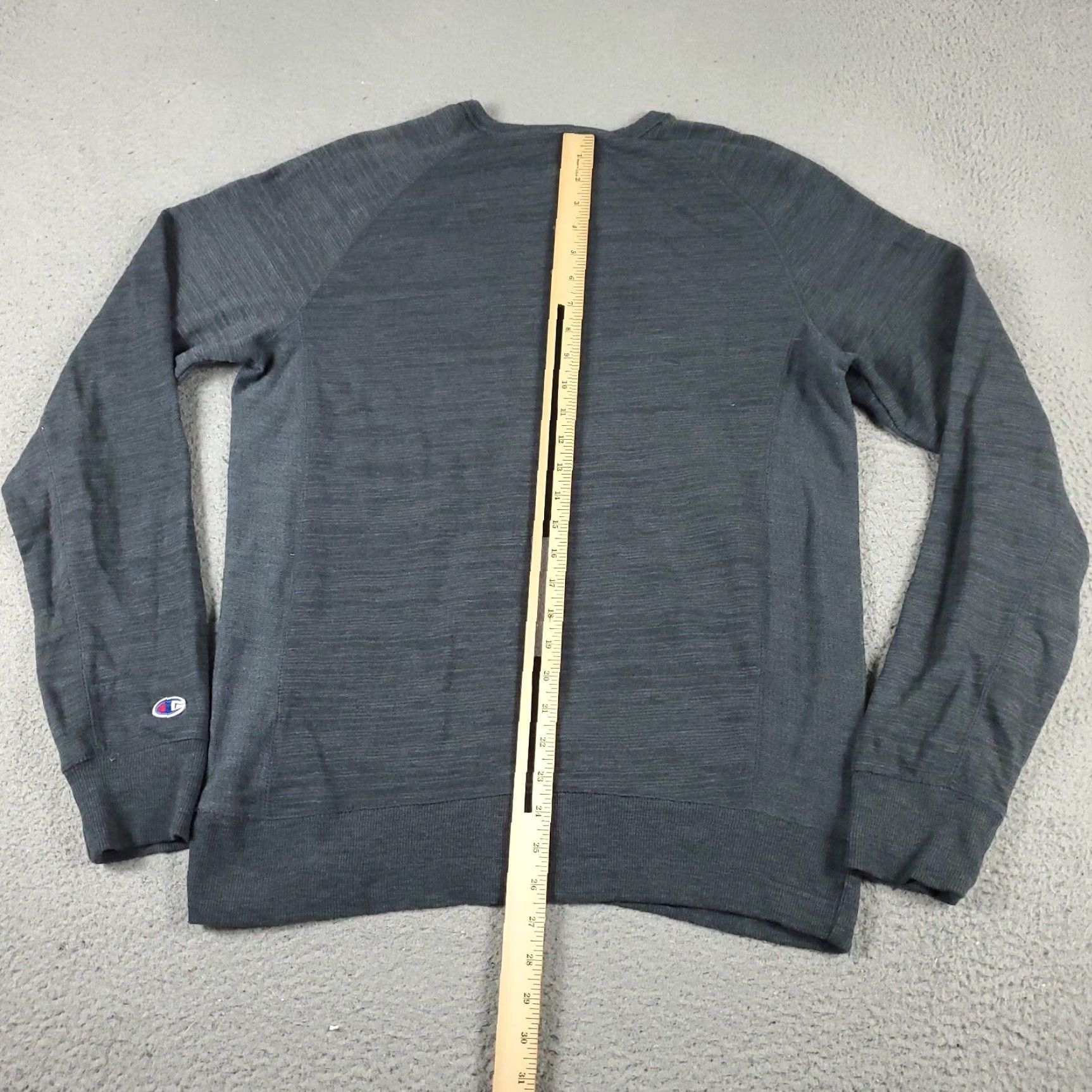 Champion VINTAGE Champion Men’s Medium Gray Pullover Sweatshirt Casual Knit Logo Zipper Mock Neck Fall Winter Size US M / EU 48-50 / 2 - 5 Thumbnail