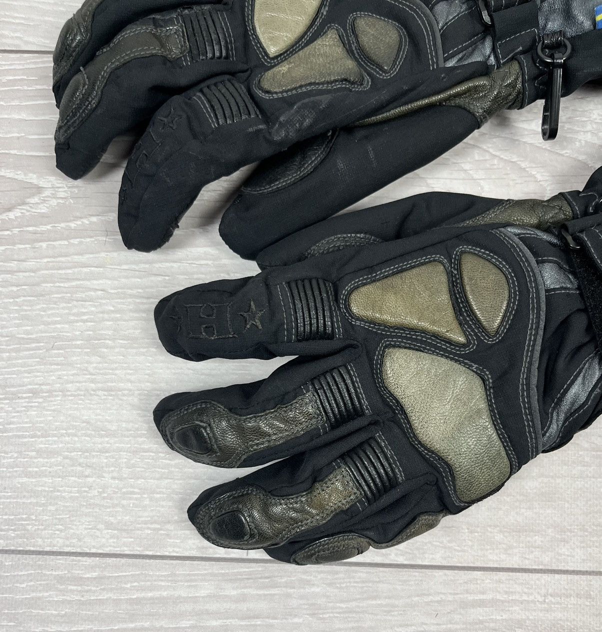Vintage Halvarssons Leather Cordura Motorcycle Mens Gloves Size ONE SIZE - 3 Thumbnail