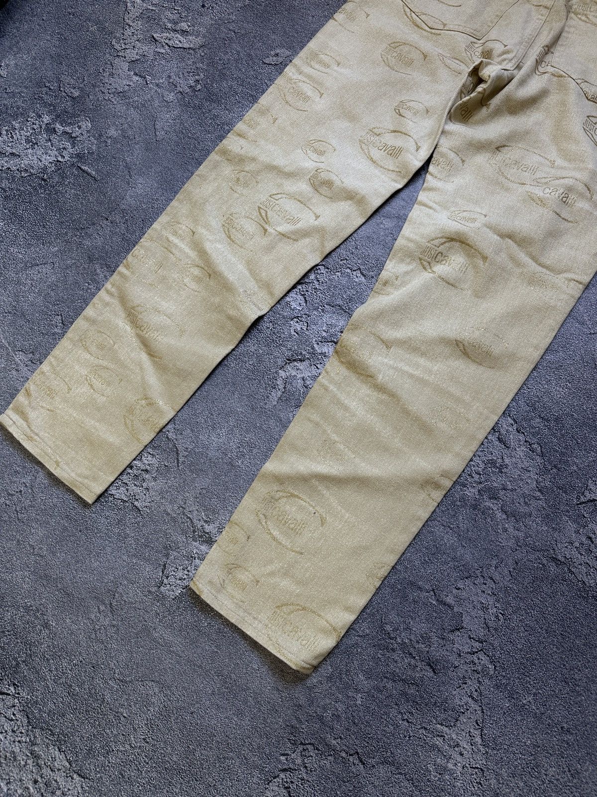 Just Cavalli Vintage Just Cavalli Monogram Mens Gold Jeans Pants Size 28 Size US 28 / EU 44 - 11 Thumbnail