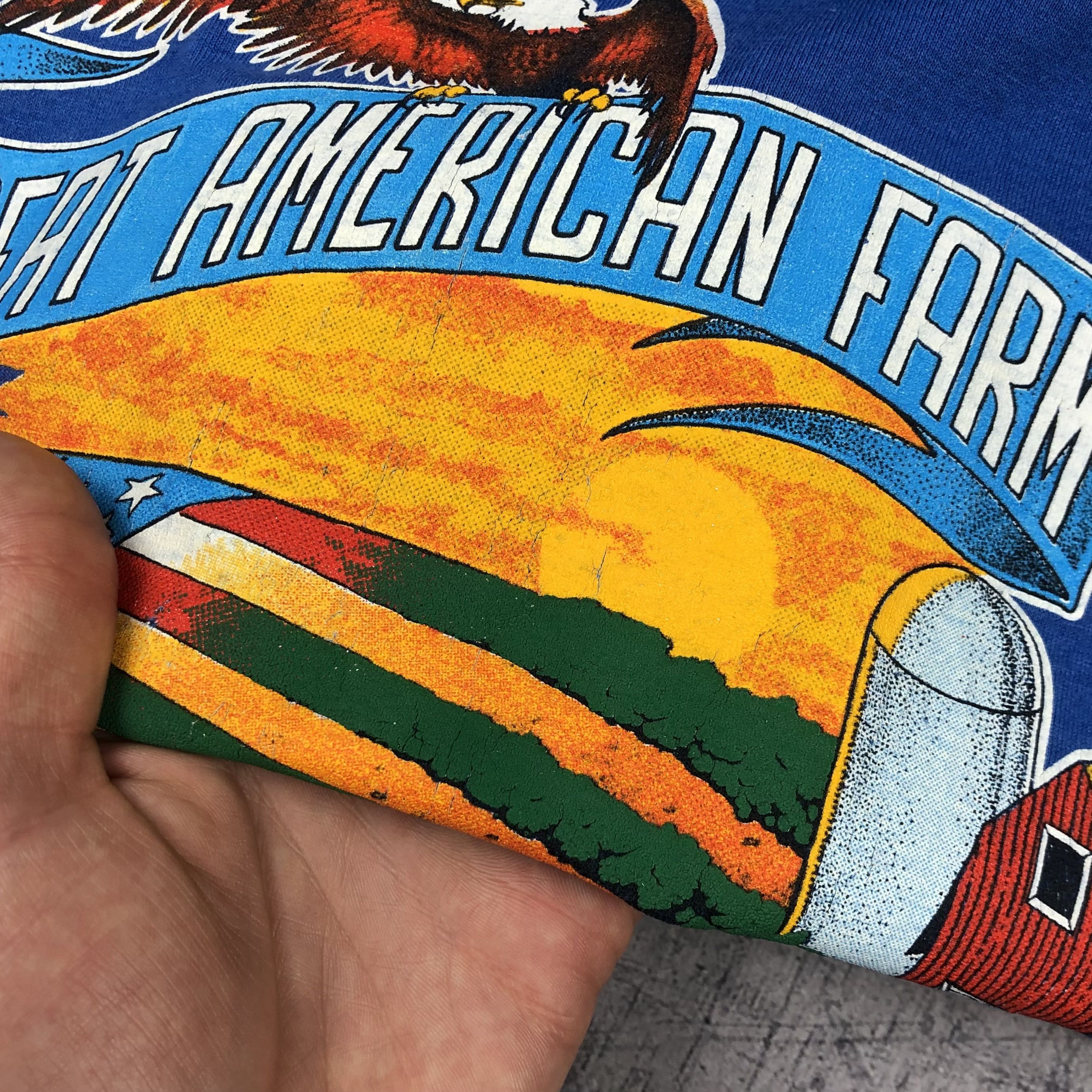 Vintage 1992 Great American Farm Feeding World USA T-Shirt Size US L / EU 52-54 / 3 - 14 Thumbnail