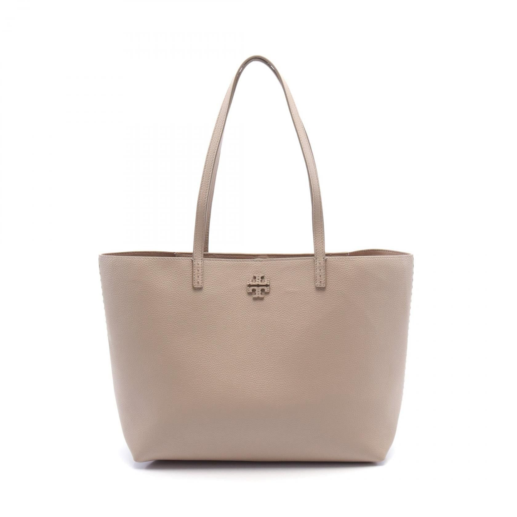 Tory Burch Tory Burch Mcgraw Mcglow Handbag Tote Bag Leather Beige Size ONE SIZE - 1 Thumbnail