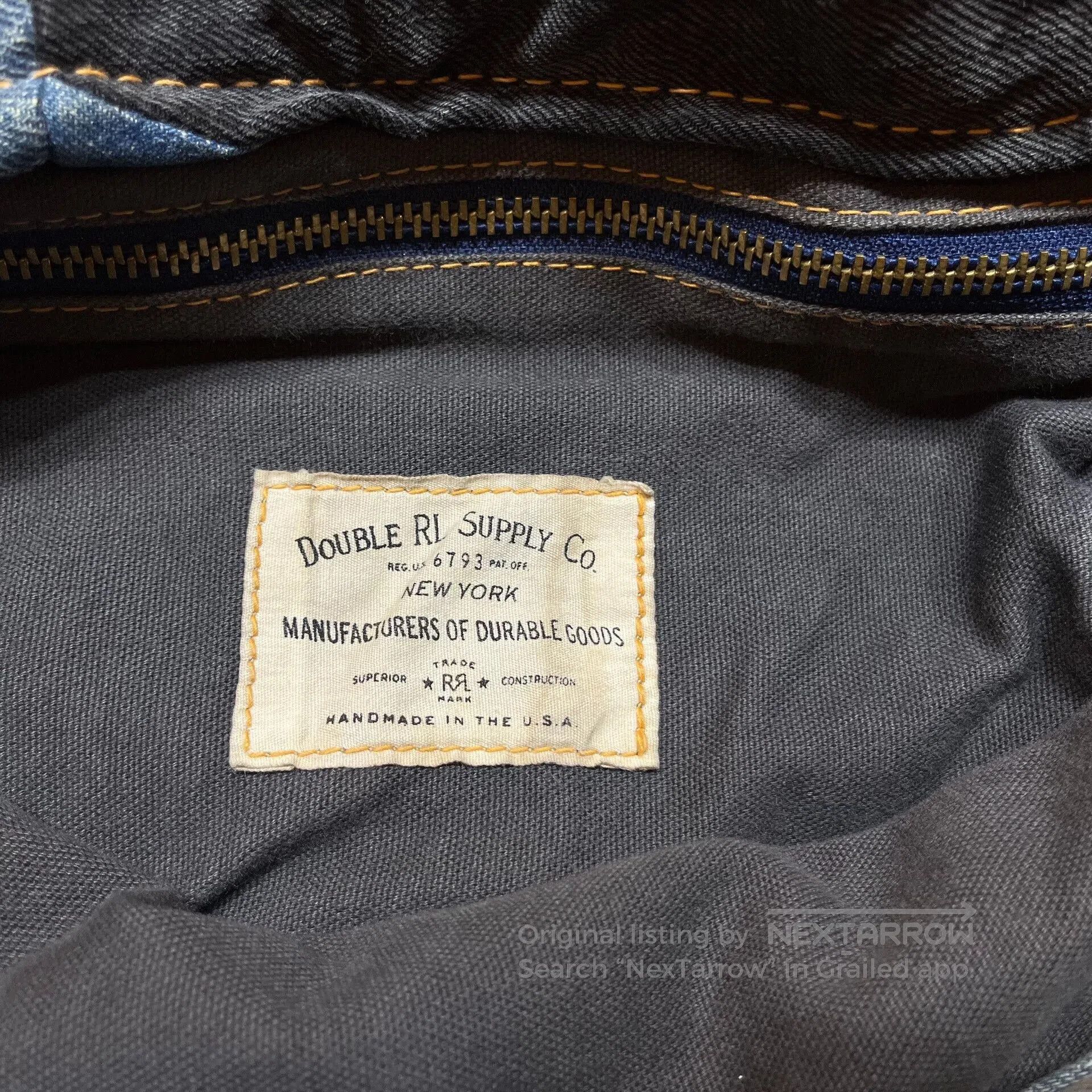 RRL Ralph Lauren patchwork denim tote shoulder bag. Size ONE SIZE - 5 Thumbnail