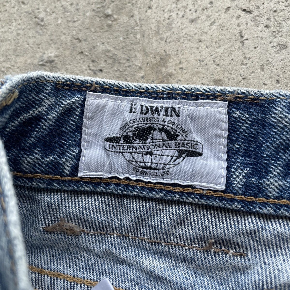 Edwin × Japanese Brand × Jean W36 Vintage Edwin Dirty Distressed Faded Pants Jeans 90s Size US 36 / EU 52 - 7 Thumbnail